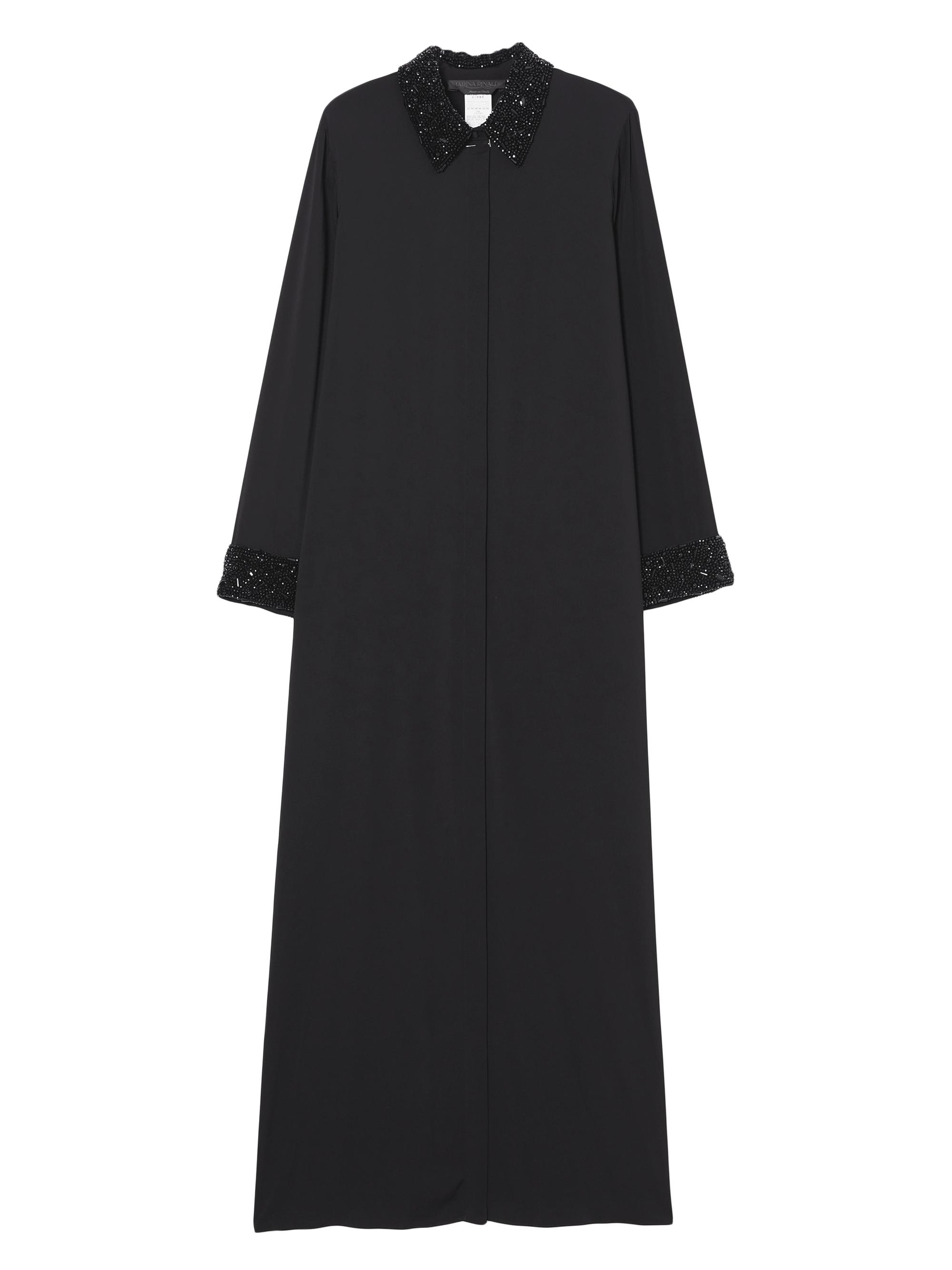 Marina Rinaldi Women's Elegante Uranio Rhinestone-Collar Maxi Dress - Black