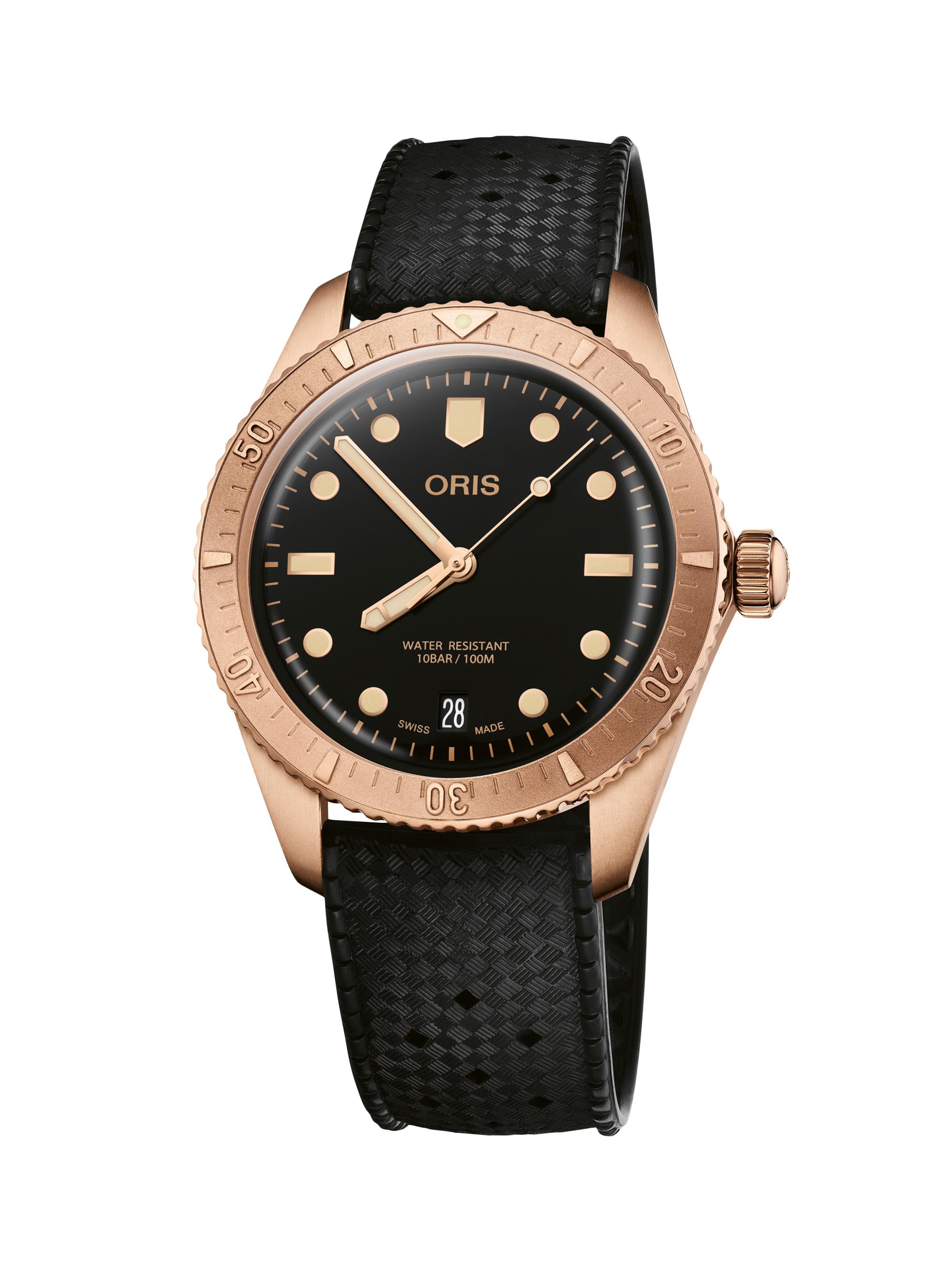 Oris Men's Divers Sixty-Five Bronze Stainless Steel & Rubber Watch/38MM - Black