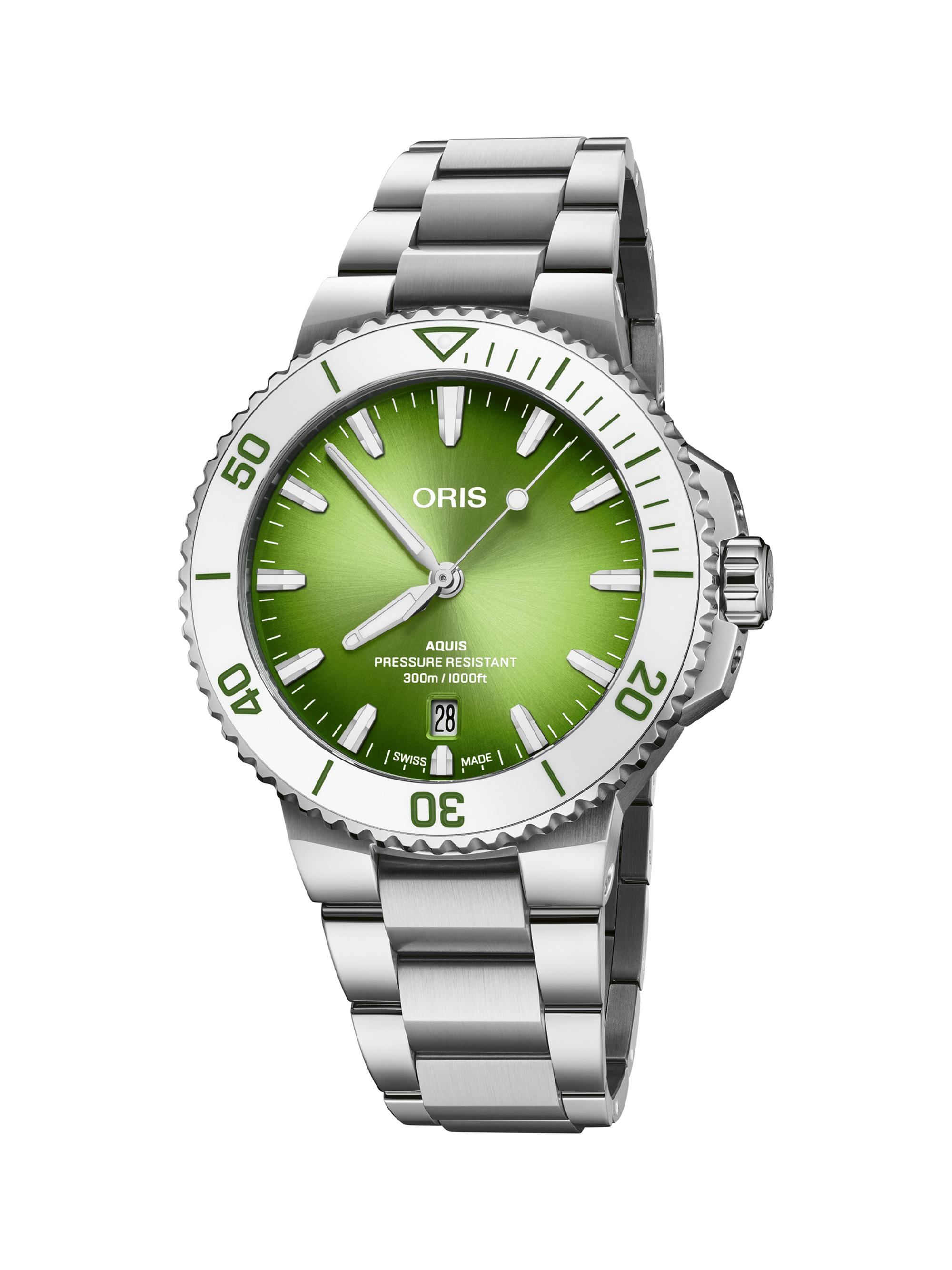 Oris Aquis Date Stainless Steel & Ceramic Bracelet Watch/41.5MM - Steel