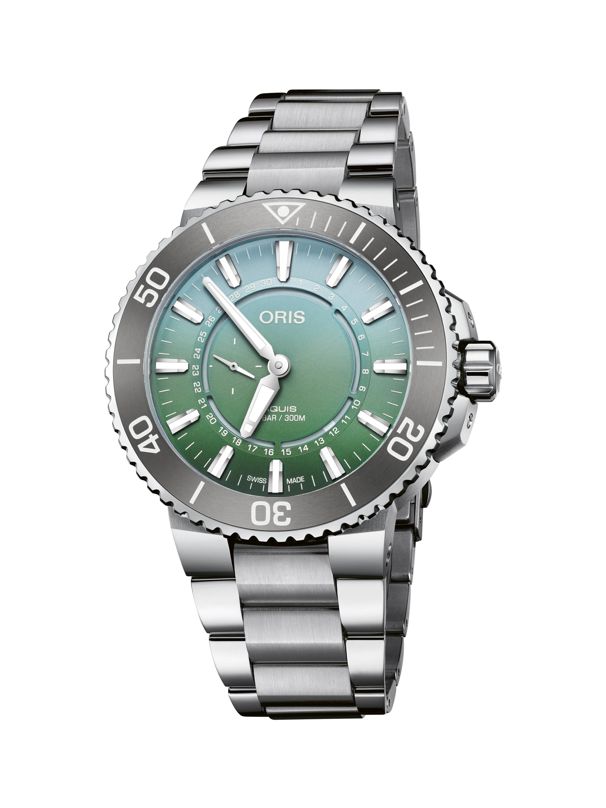 Oris Aquis Dat Watt Limited Edition II Stainless Steel & Tungsten Bracelet Watch/43.5MM - Steel