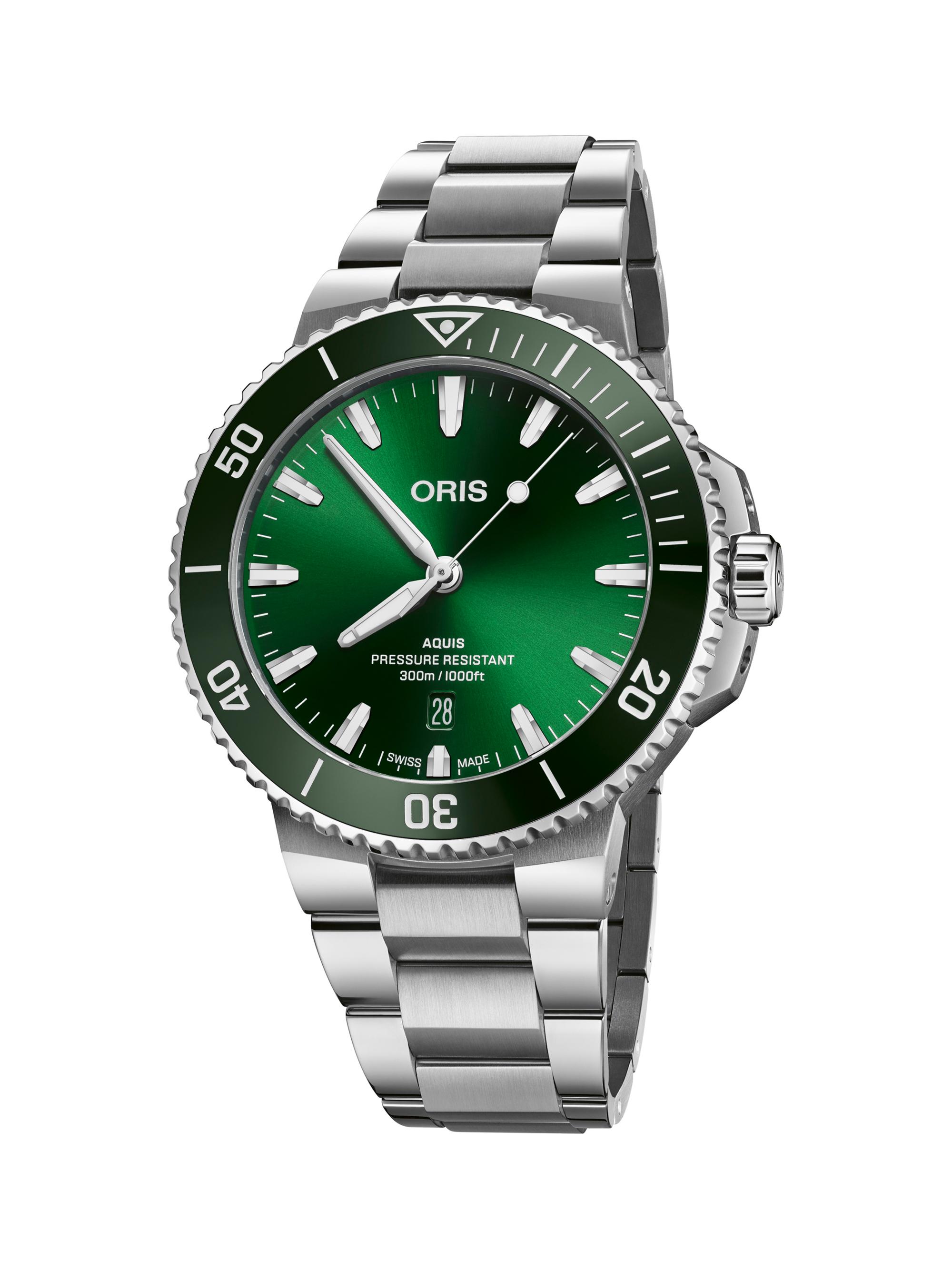 Oris Aquis Date Stainless Steel Bracelet Watch/43.5MM - Steel