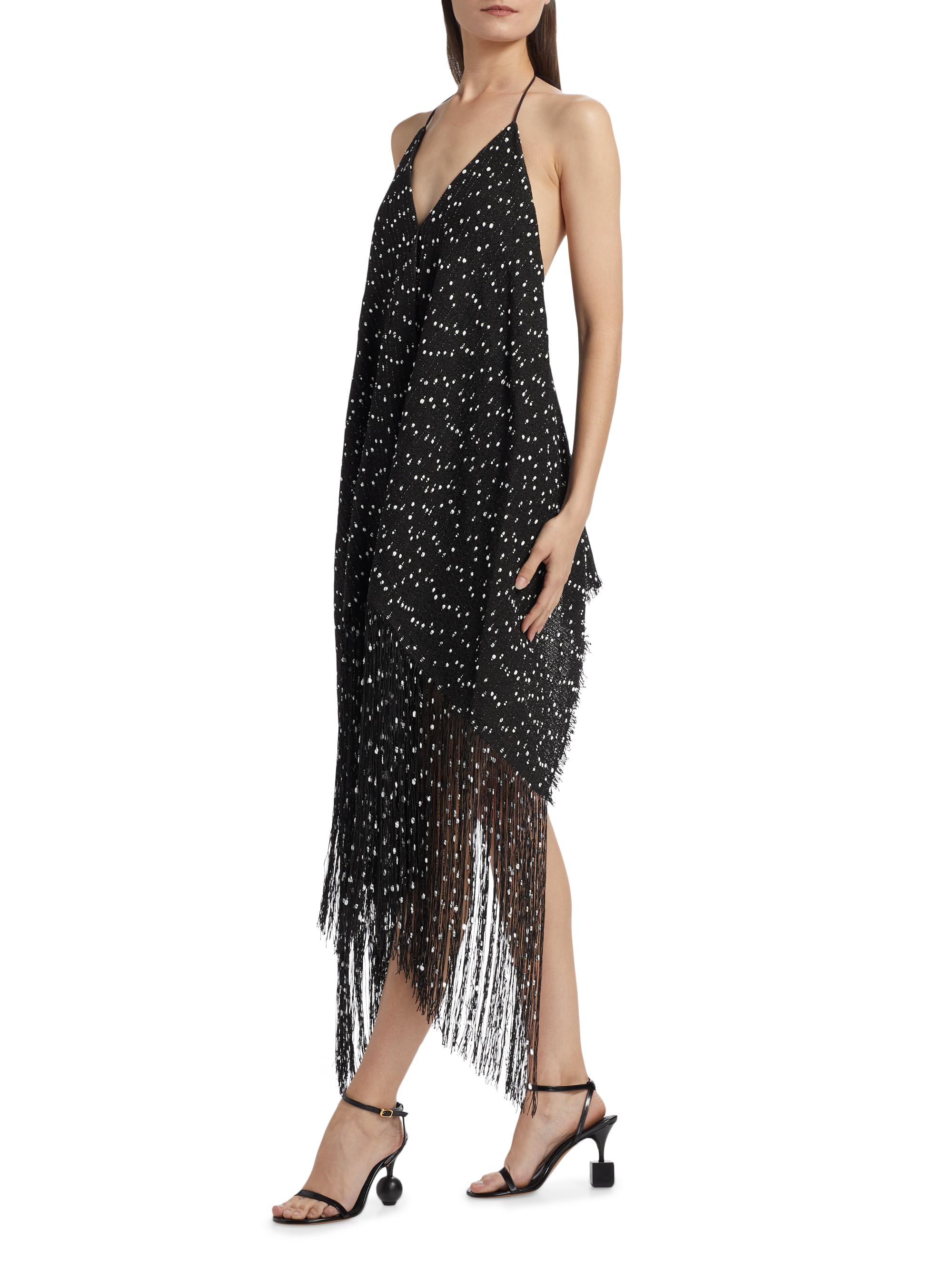 Jacquemus La Robe Riviera Fringe Halter Midi-Dress | Saks Fifth Avenue