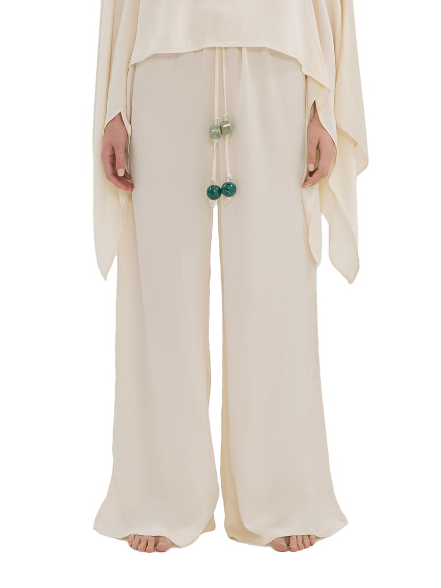 Baobab Women's La Vila Cala Flared Wide-leg Pants In White