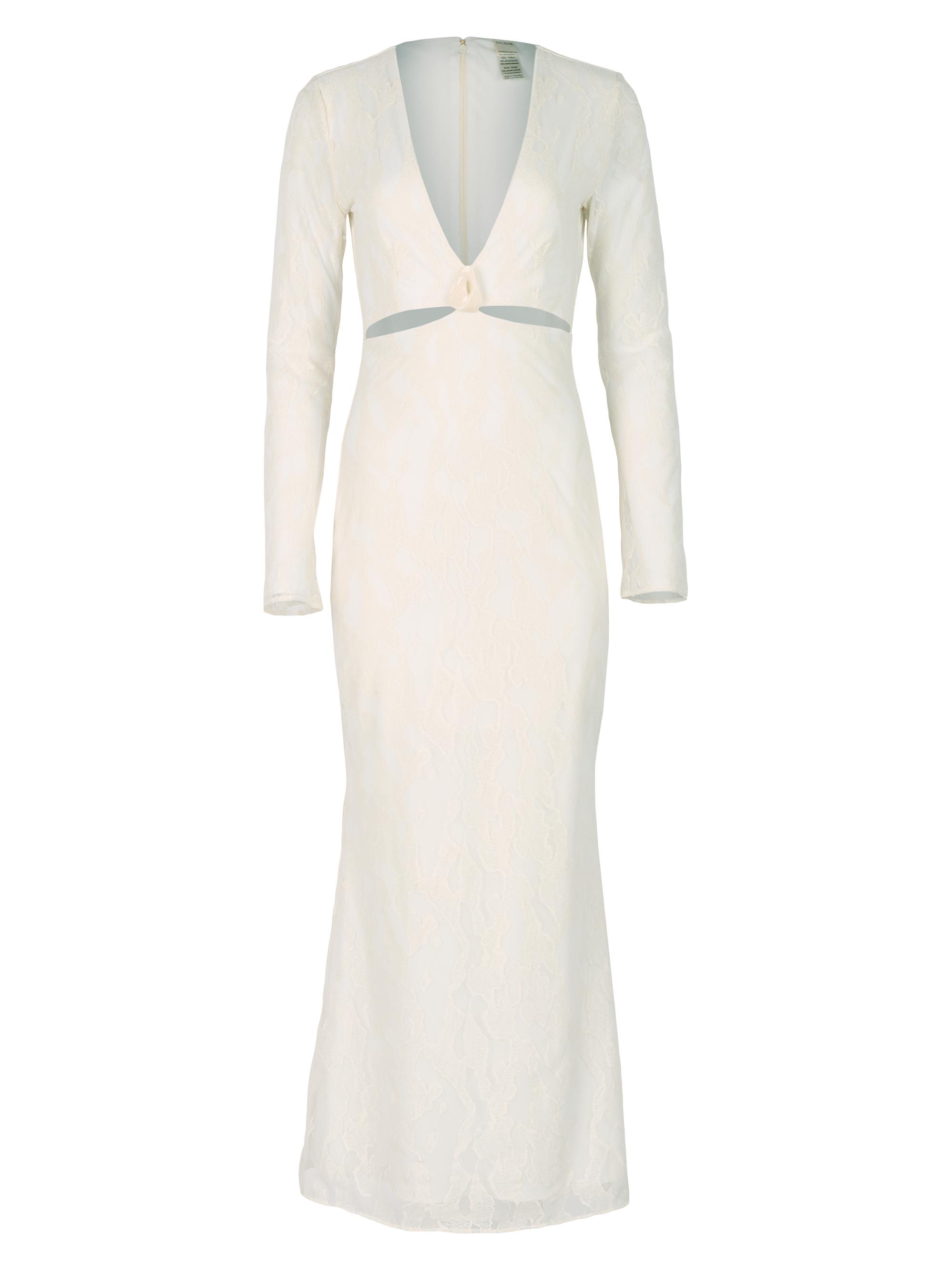 knee length dresses for ladies ECB Exclusive: Layla Lace Maxi Dress, Taupe Small main image 1