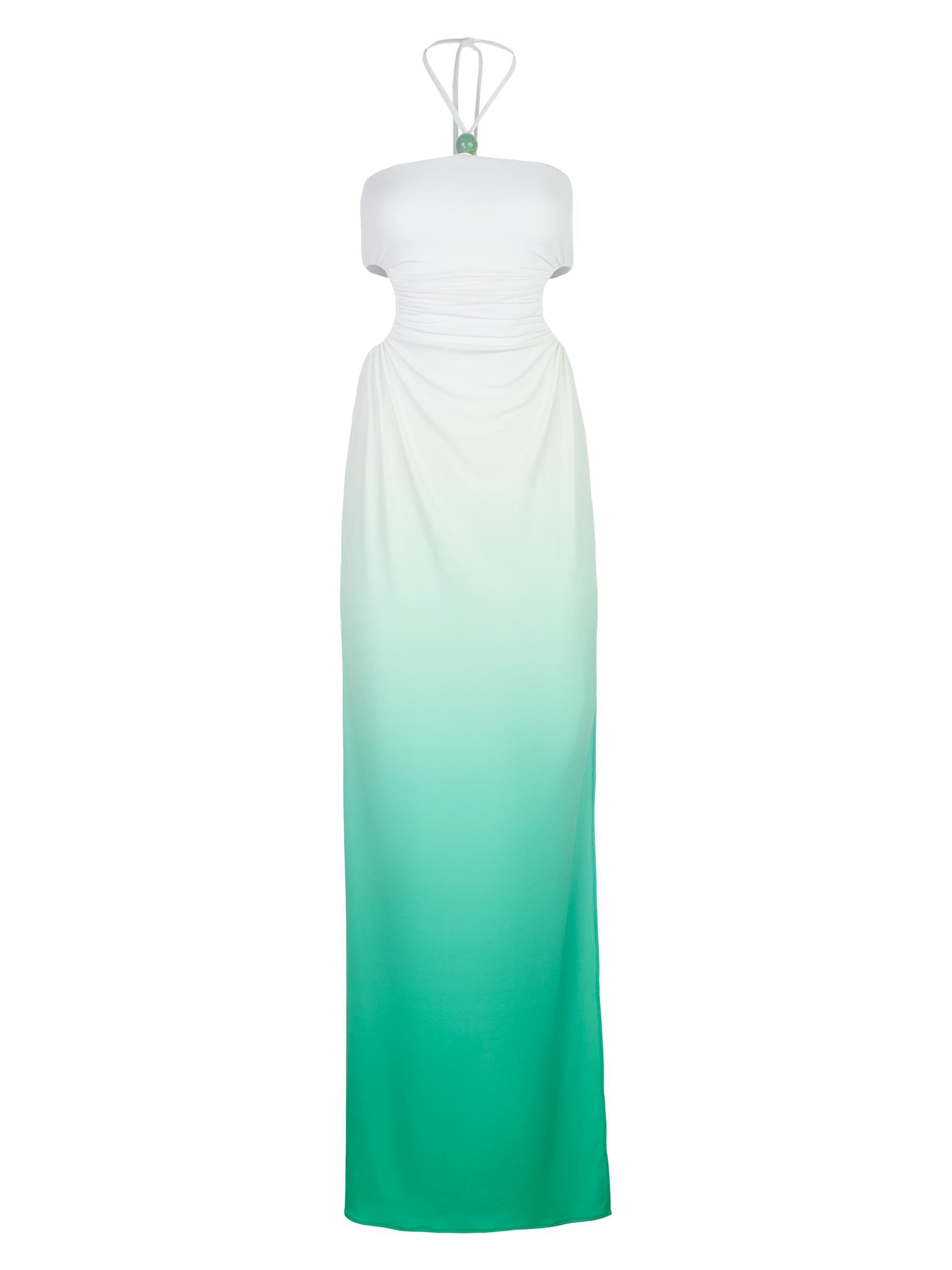 Baobab Women's Ombré Halterneck Cut-Out Maxi Dress - Ripe