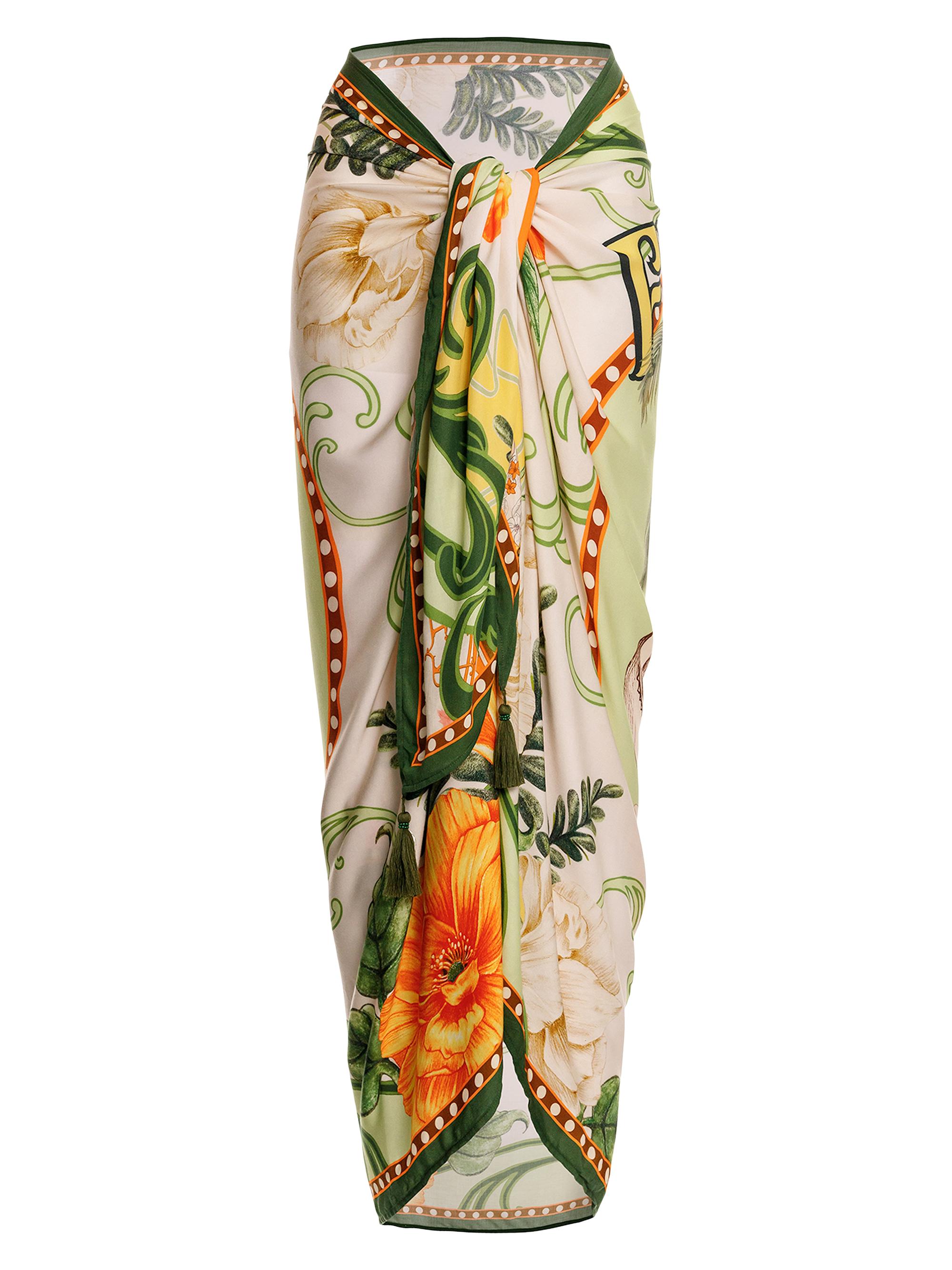 Agua Bendita Women's Marine Ete Scarf-Print Pareo