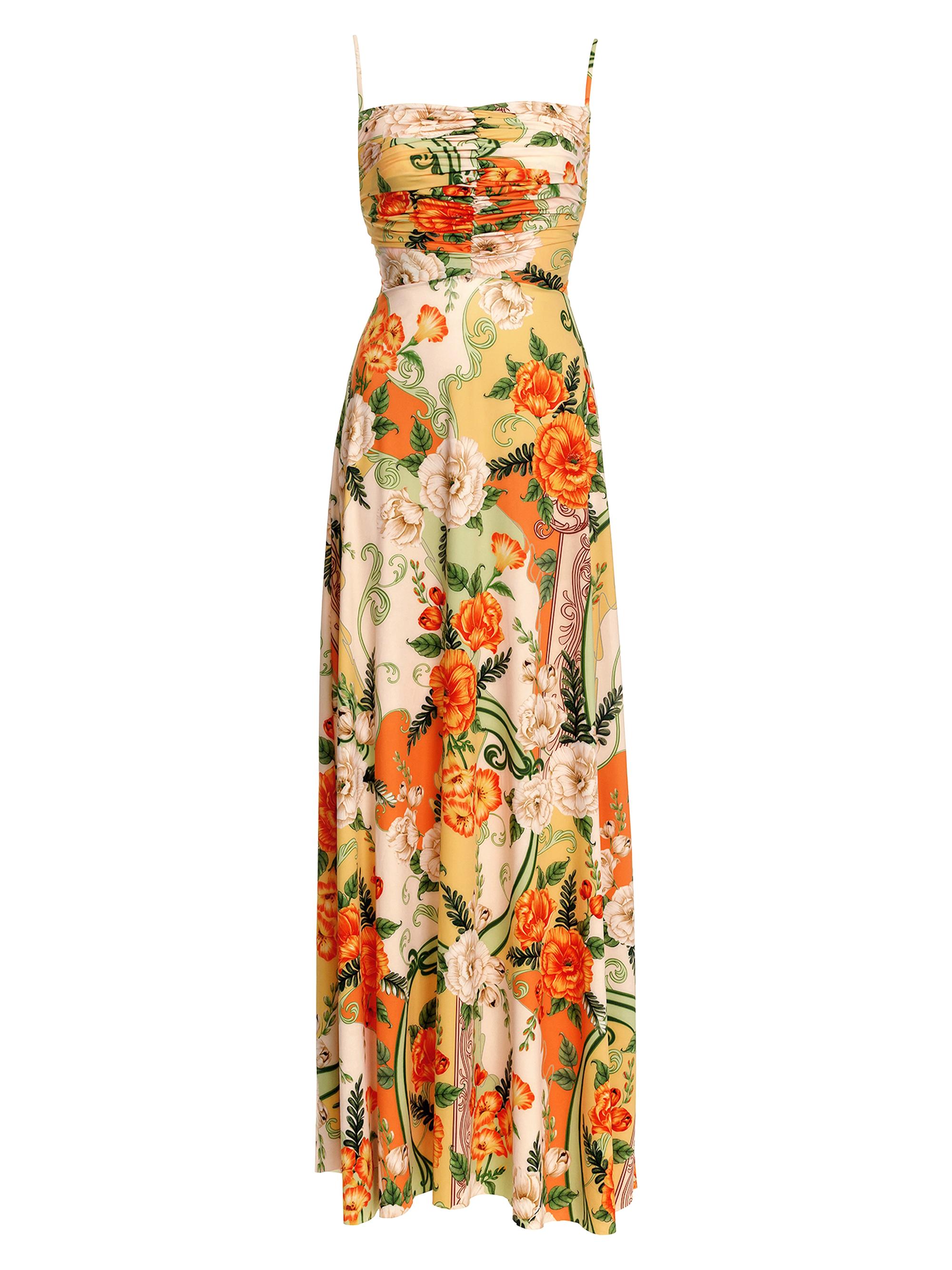 Agua Bendita Women's Arista Ete Ruched Maxi Dress