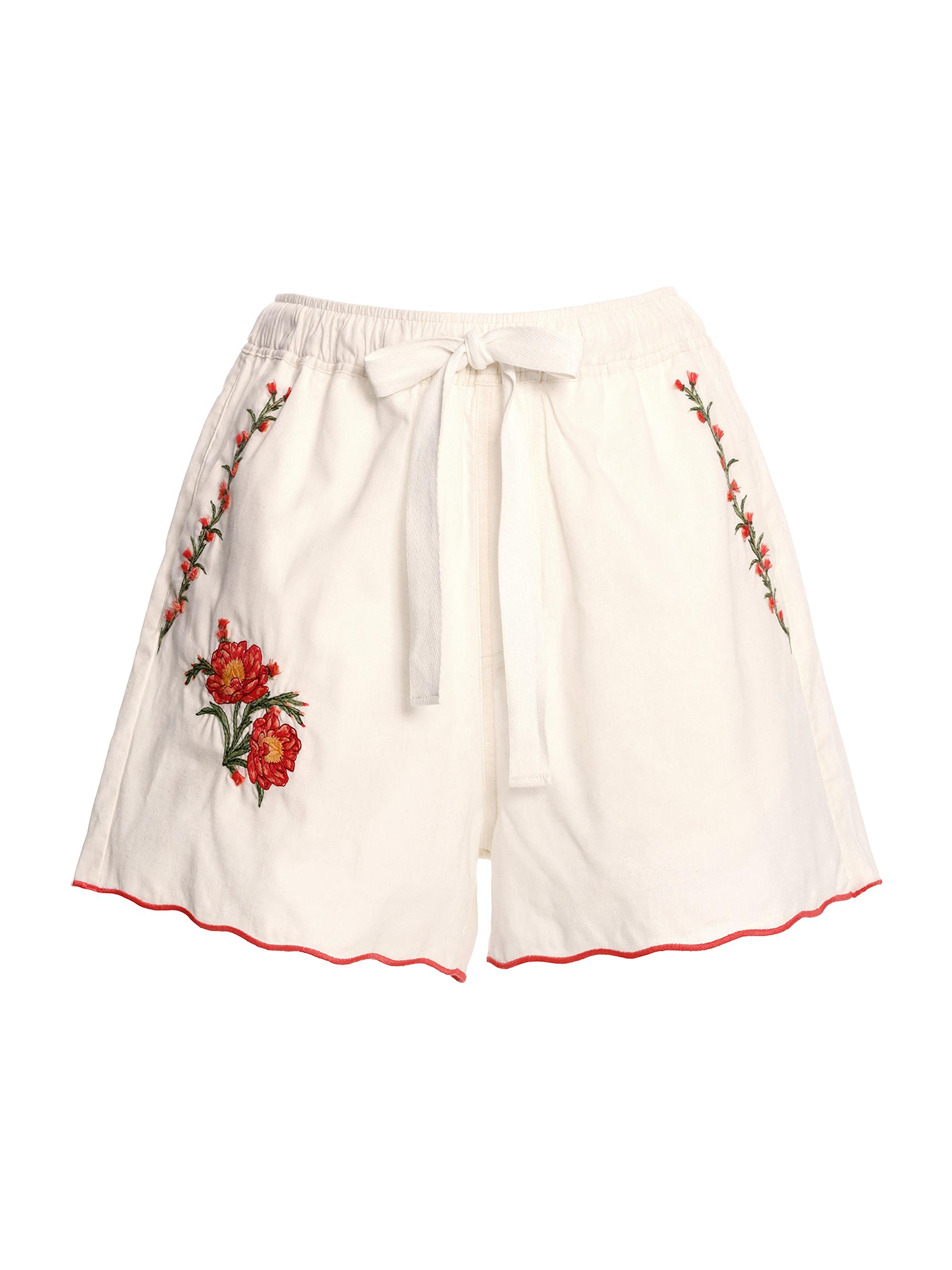 Agua Bendita Women's Watts Nacar Embroidered Shorts