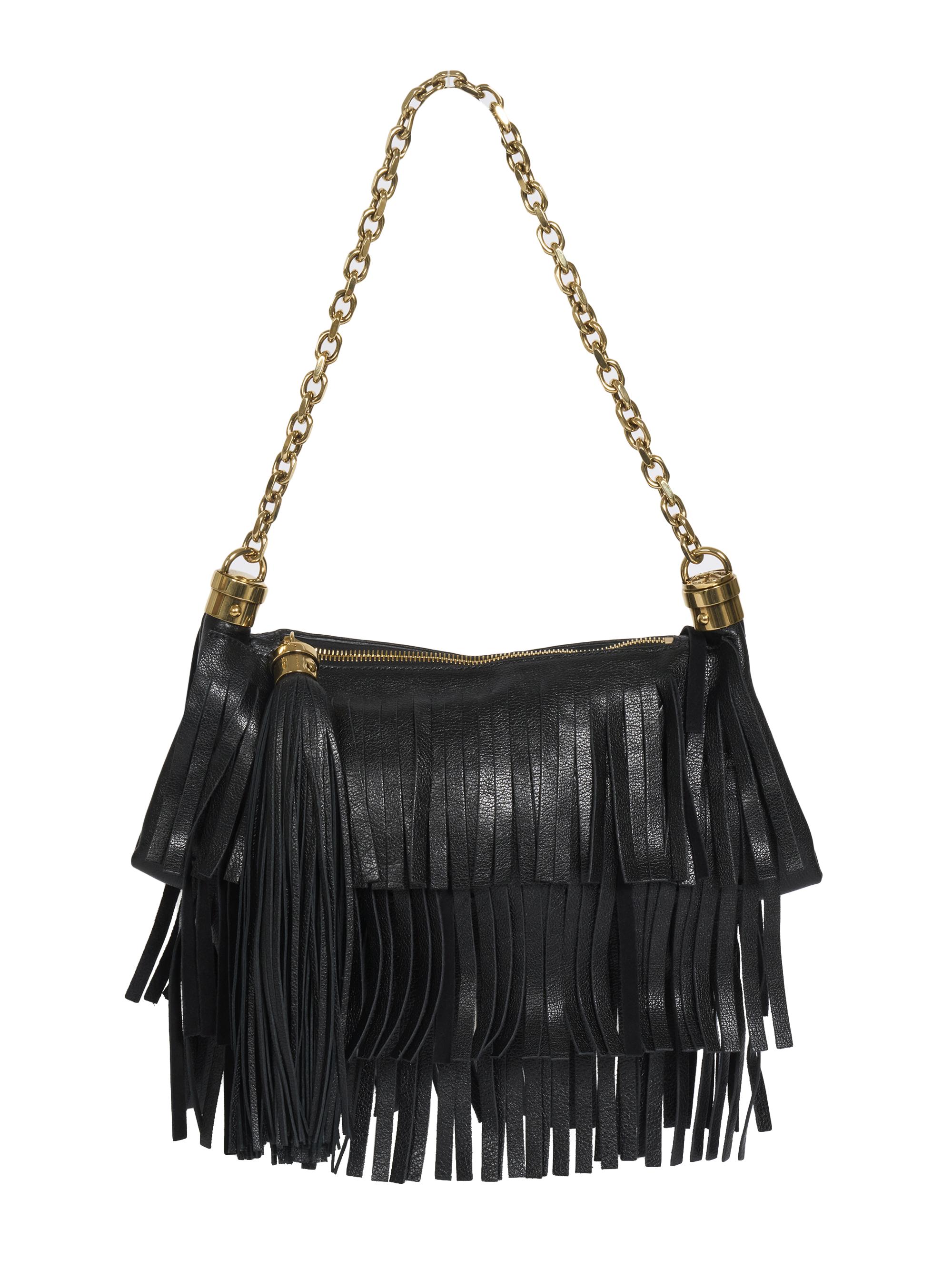 Chloé Women's  Fringed Leather Shoulder Bag - Black