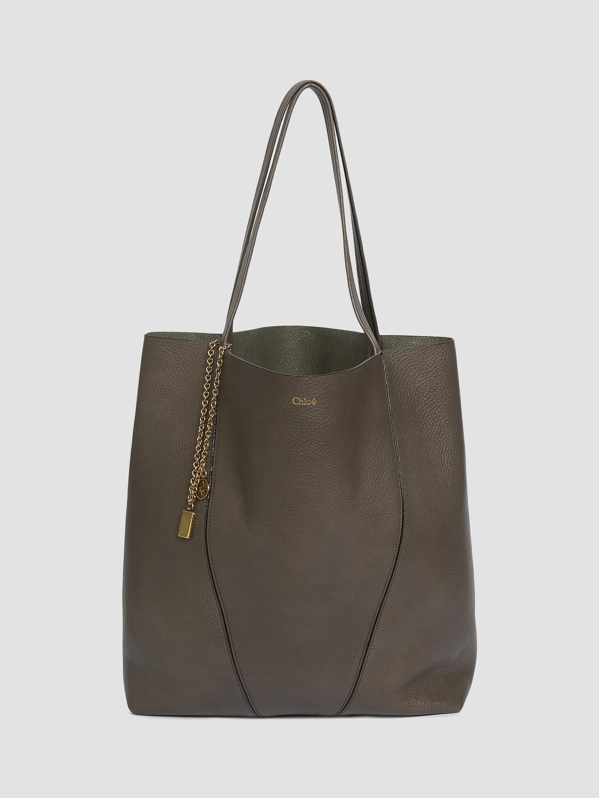 Chloé Women's  Spin Leather Tote Bag - Flannel Grey | Thumbnail 6