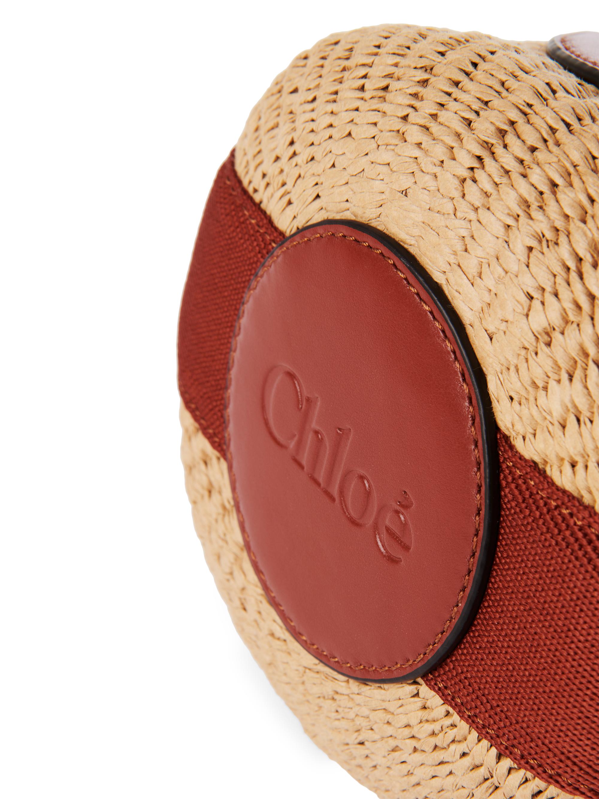 Chloé Small Raffia & Leather Basket Tote Bag | Saks Fifth Avenue
