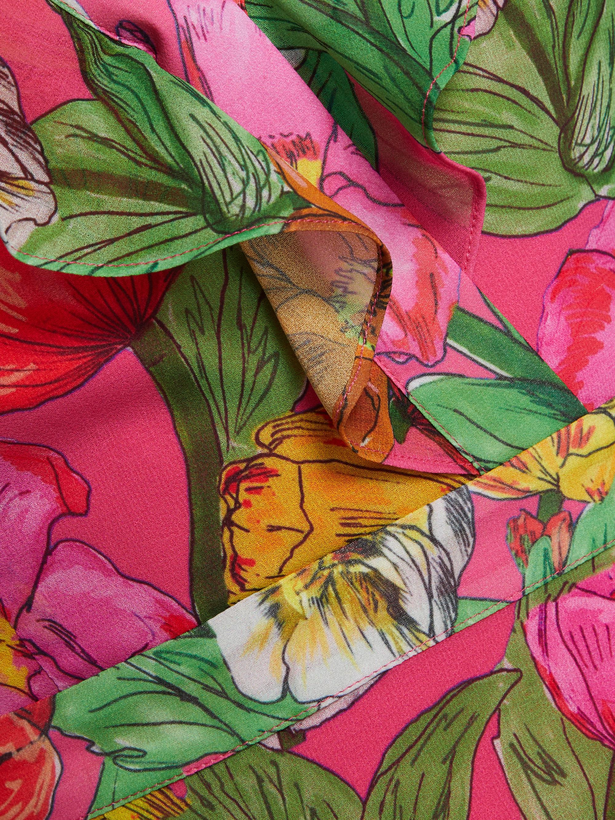 Milly Nanci Tulip Rosette Ruffle Midi-Dress Saks Fifth Avenue