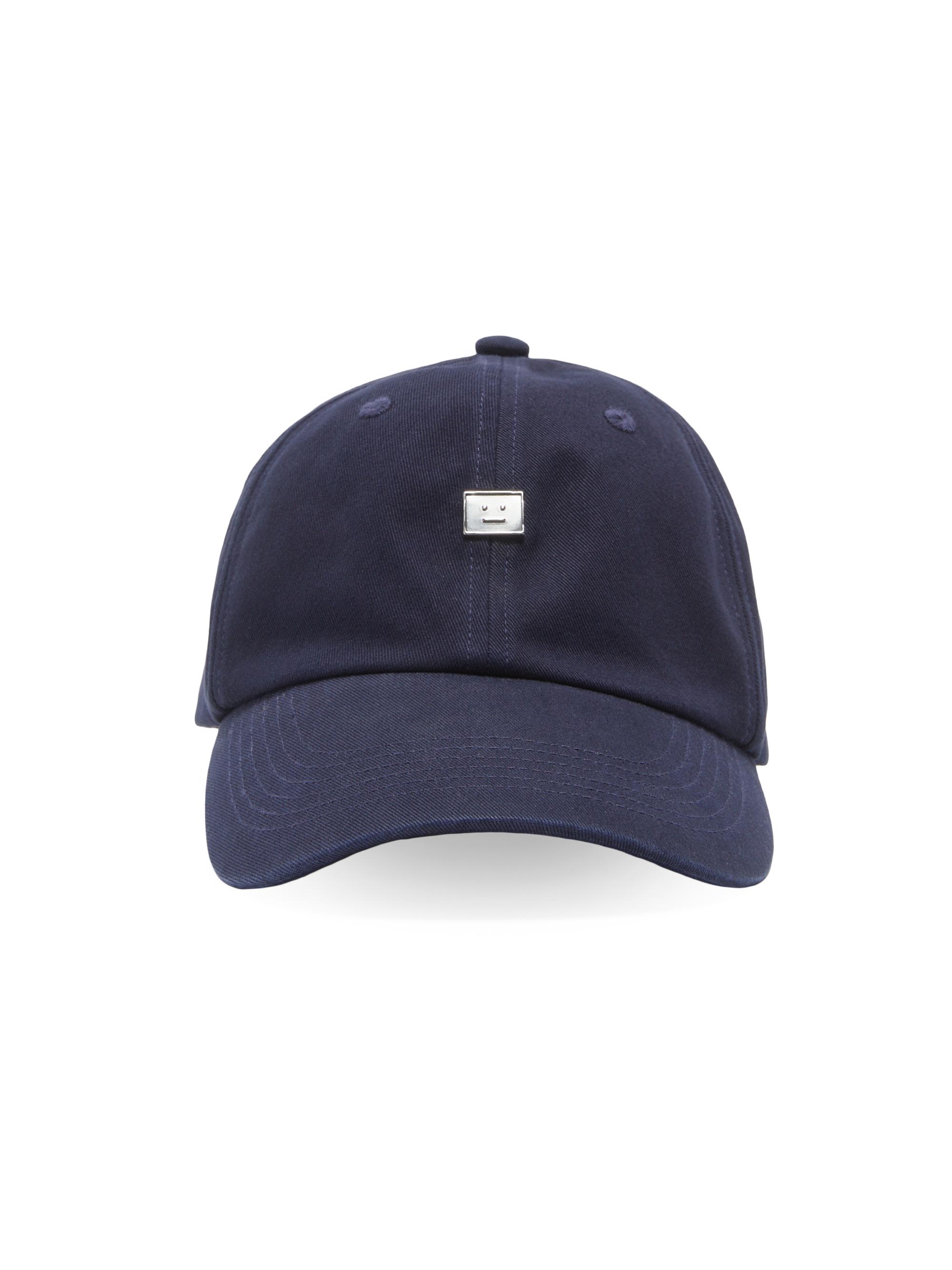 Acne Studios Men's Cunov Fade Face Stud Baseball Cap - Navy Blue