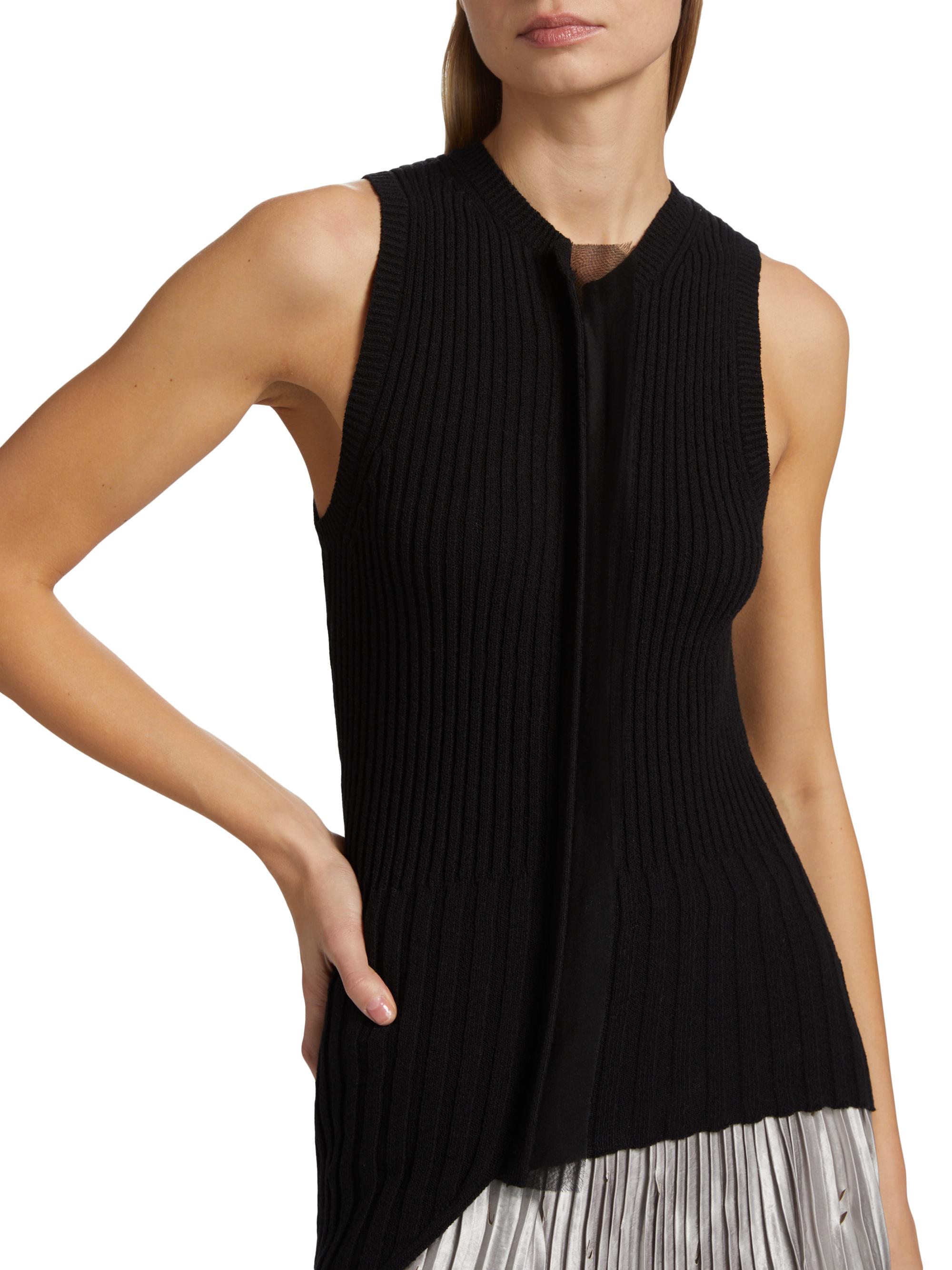 Jason Wu Collection Asymmetrical Rib-knit Sweater Vest | Saks