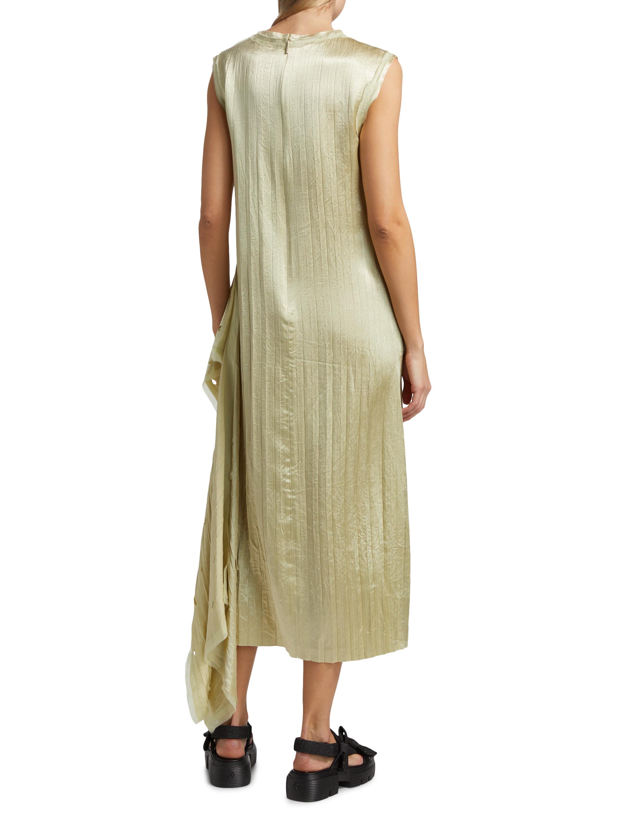 Jason Wu Collection Crinkled Satin Laser-Cut Shift Dress | Saks