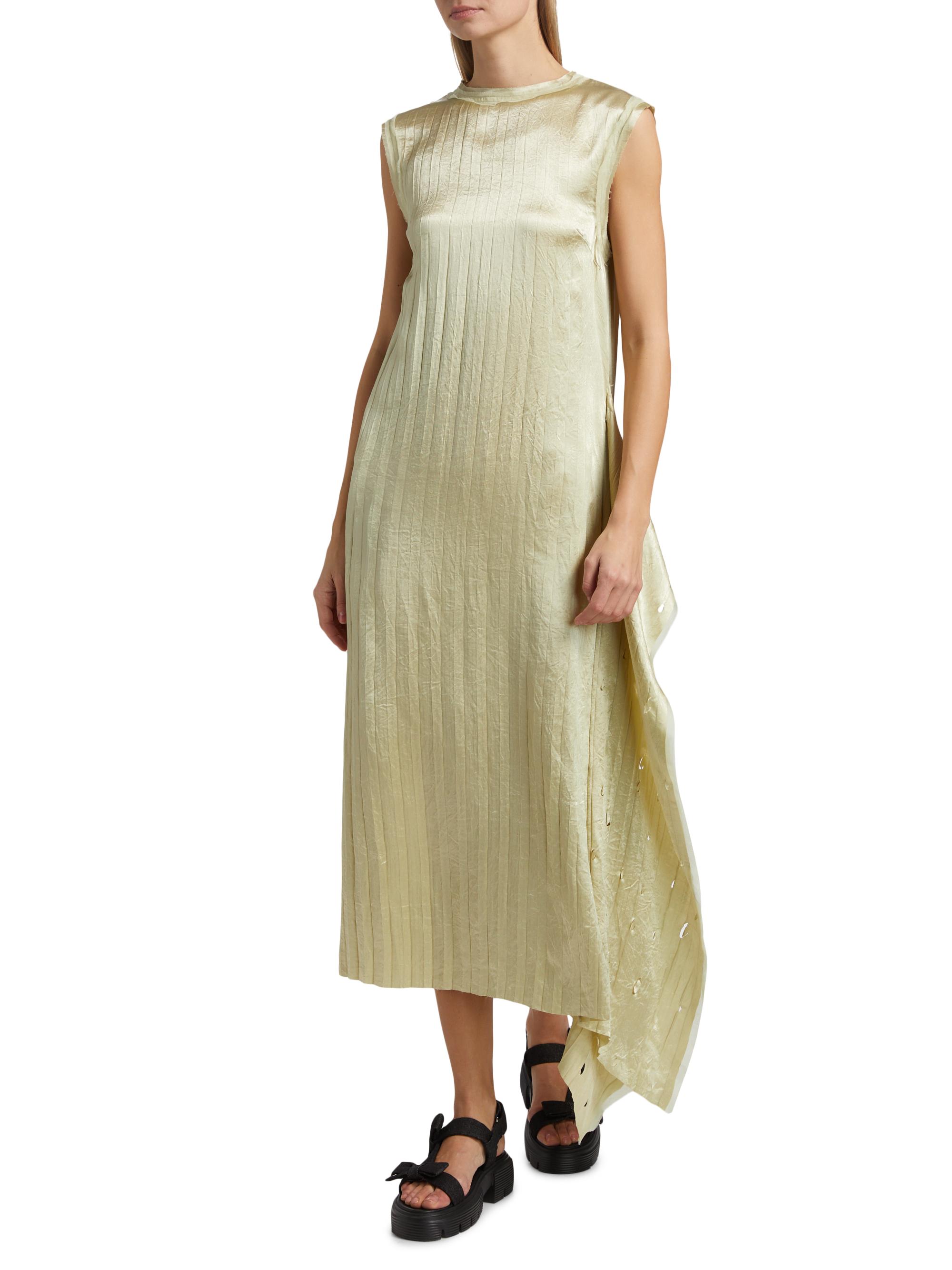 Jason Wu Collection Crinkled Satin Laser-Cut Shift Dress | Saks