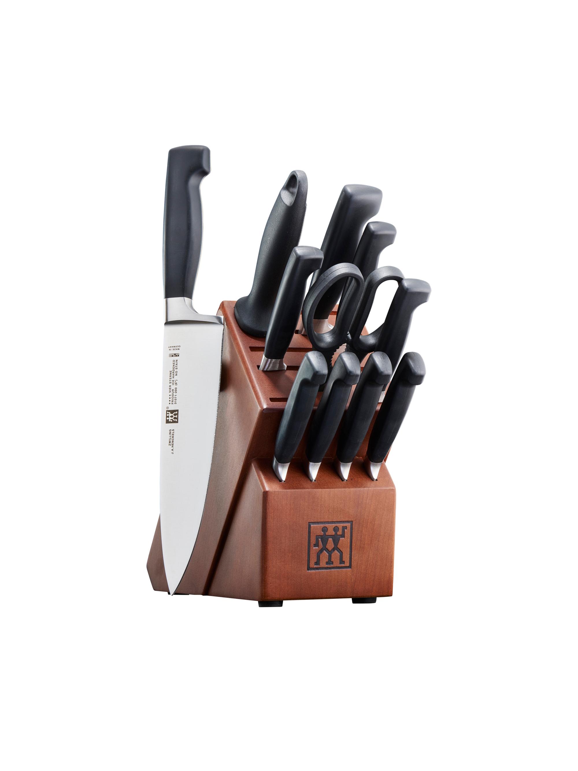 ZWILLING J.A. Henckels Four Star 12 Piece Knife Block Set - Black