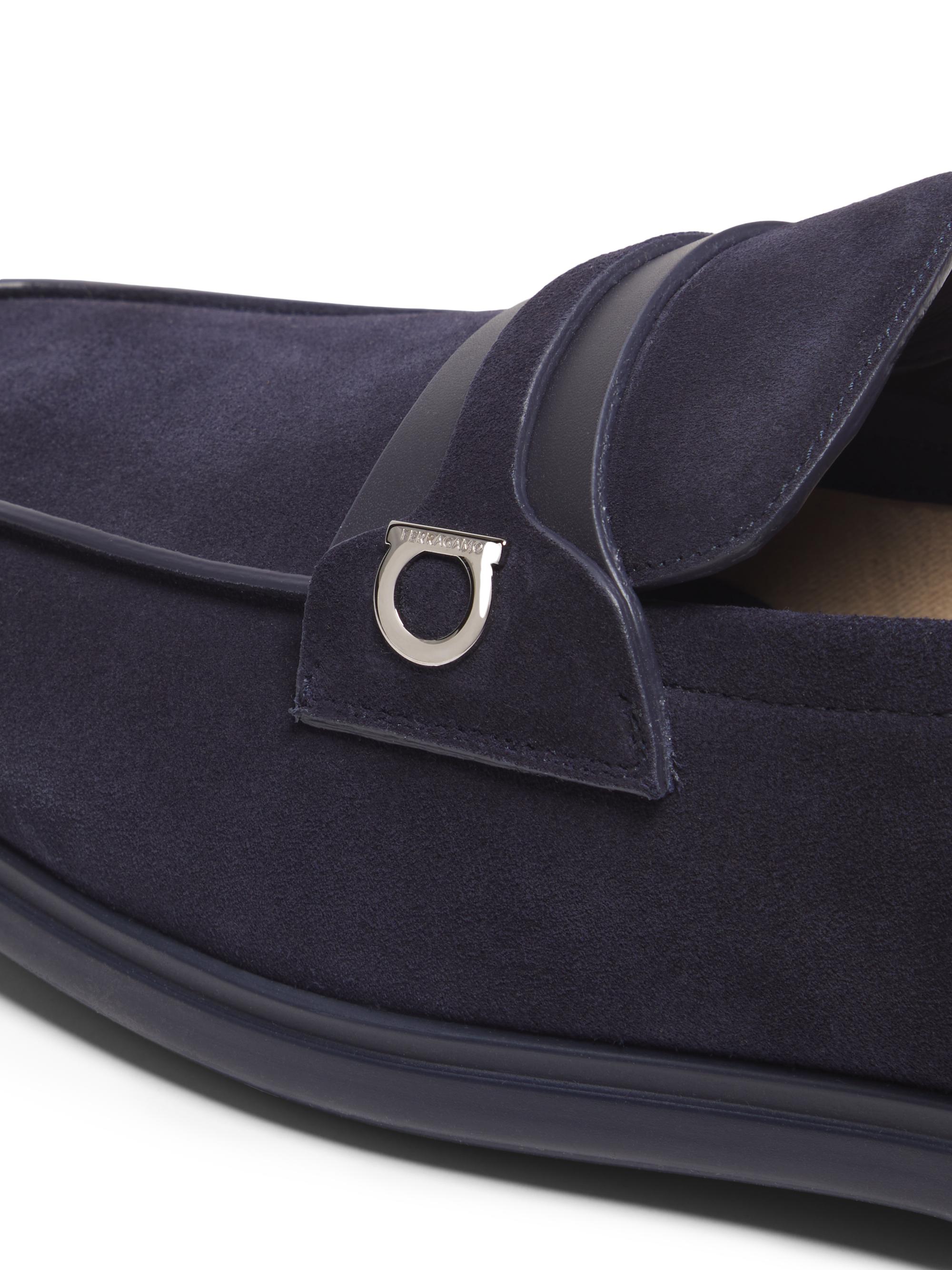 FERRAGAMO Deconstructed Suede Loafers | Saks Fifth Avenue display picture 1