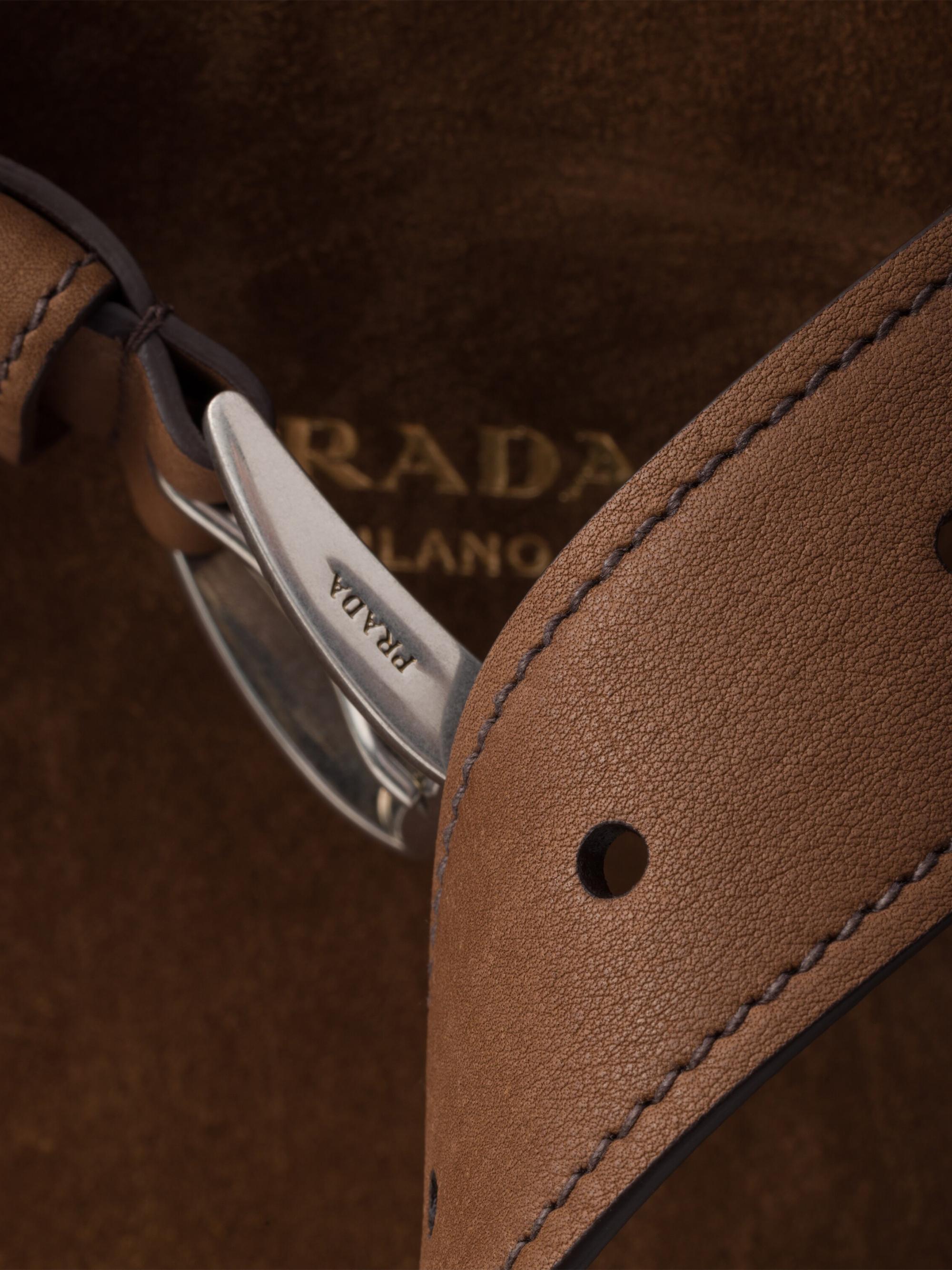 Prada Buckle Suede Bag with Belt | Saks Fifth Avenue