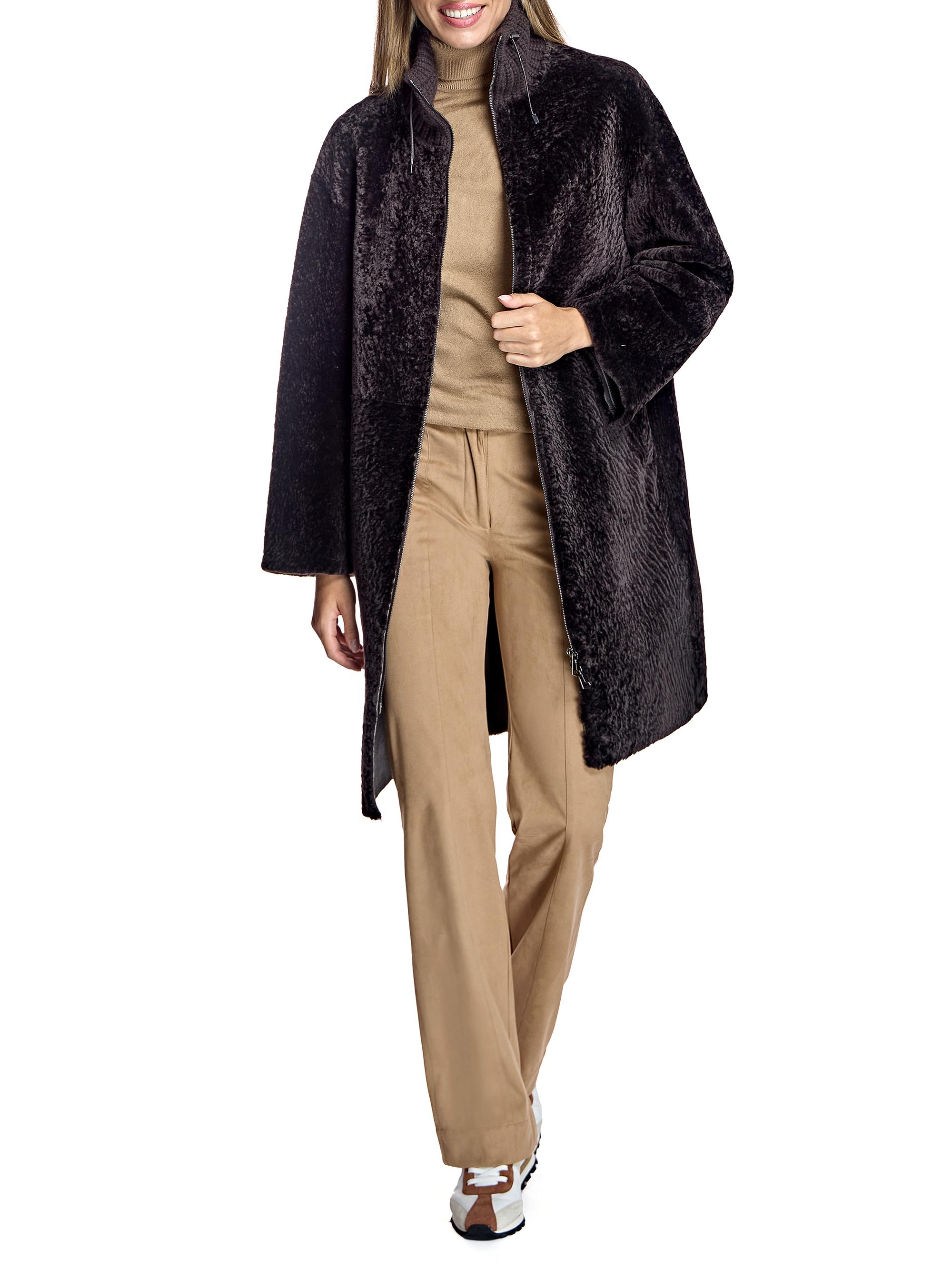 Maximilian Shearling Jacket with Knit Collar | Saks Fifth Avenue