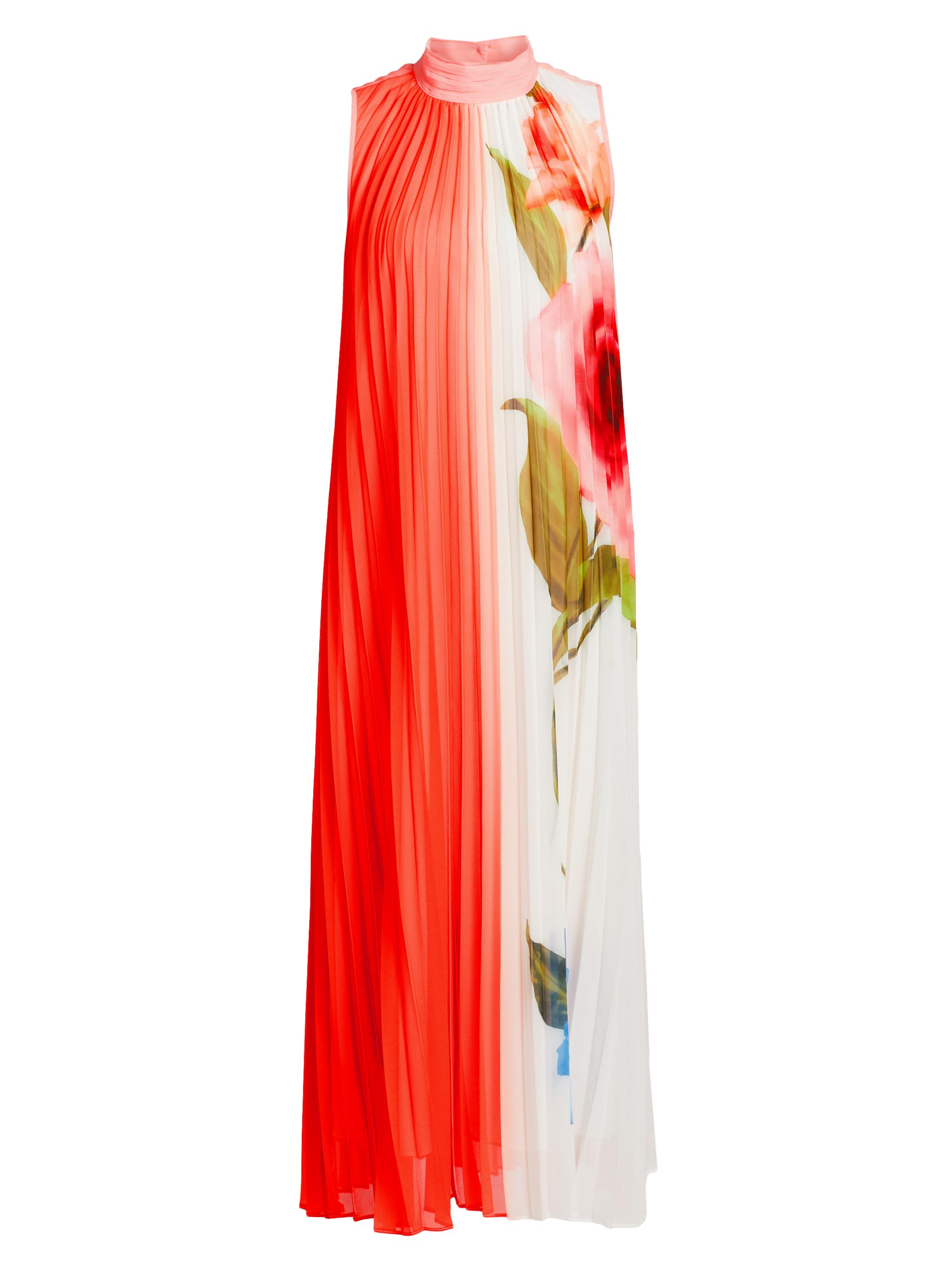 Elie Tahari Women's The Reilley Spring Memory Pleated Printed Midi Dress - Spring Memory