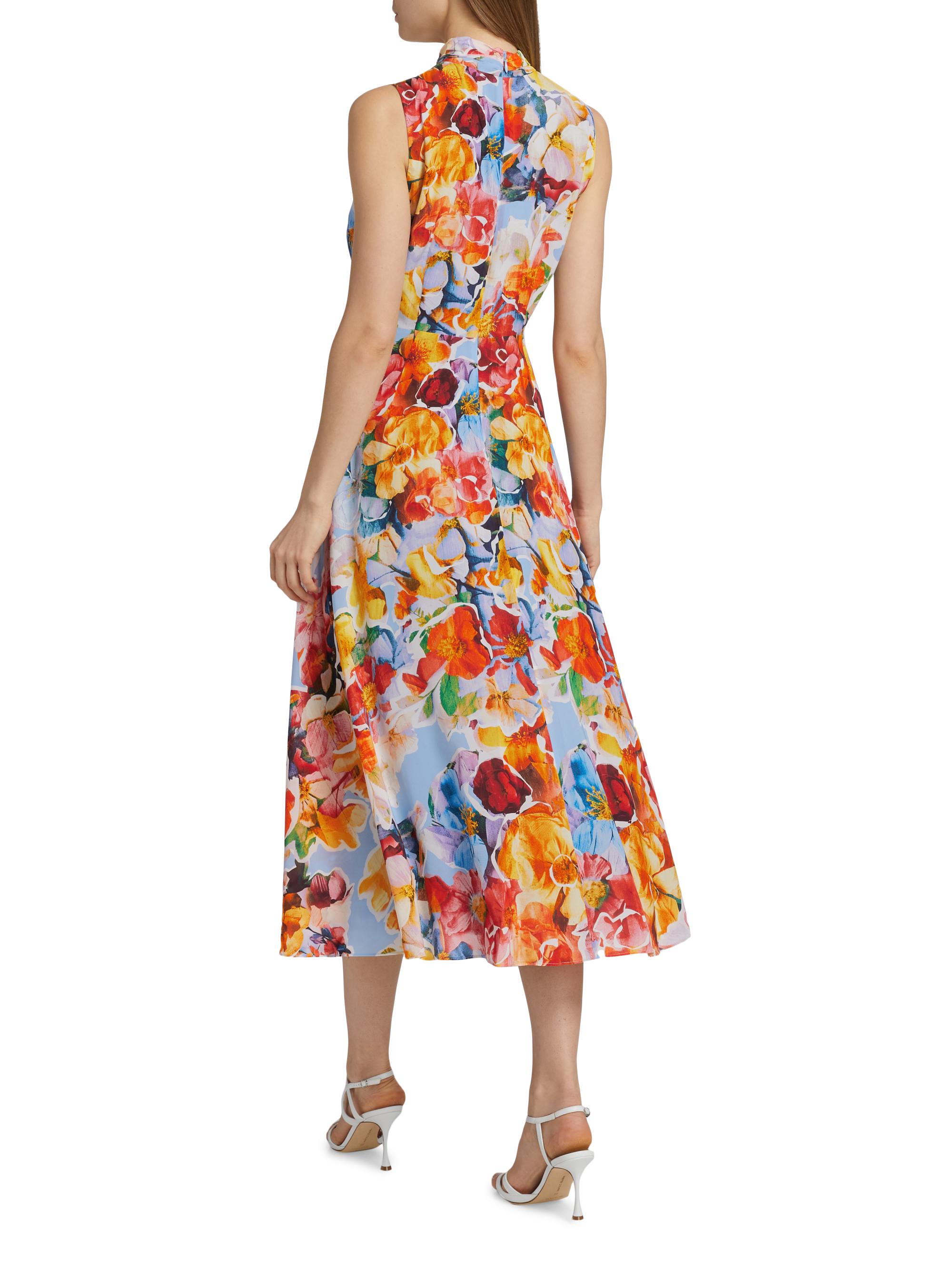 knee length dresses for ladies Raquel Silk Dress Navy main image 1