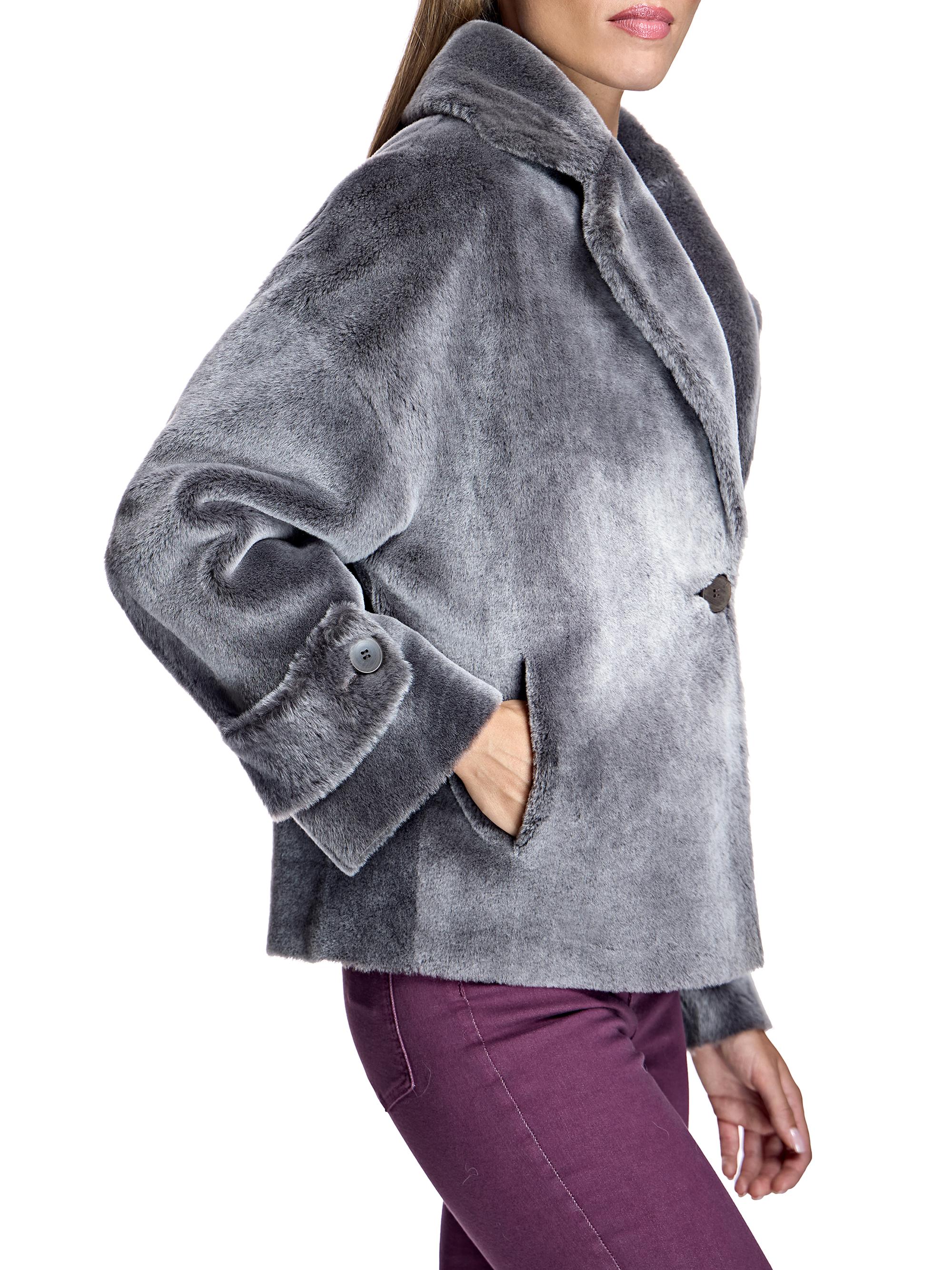 Maximilian Dyed Shearling Lamb Reversible Jacket | Saks Fifth Avenue