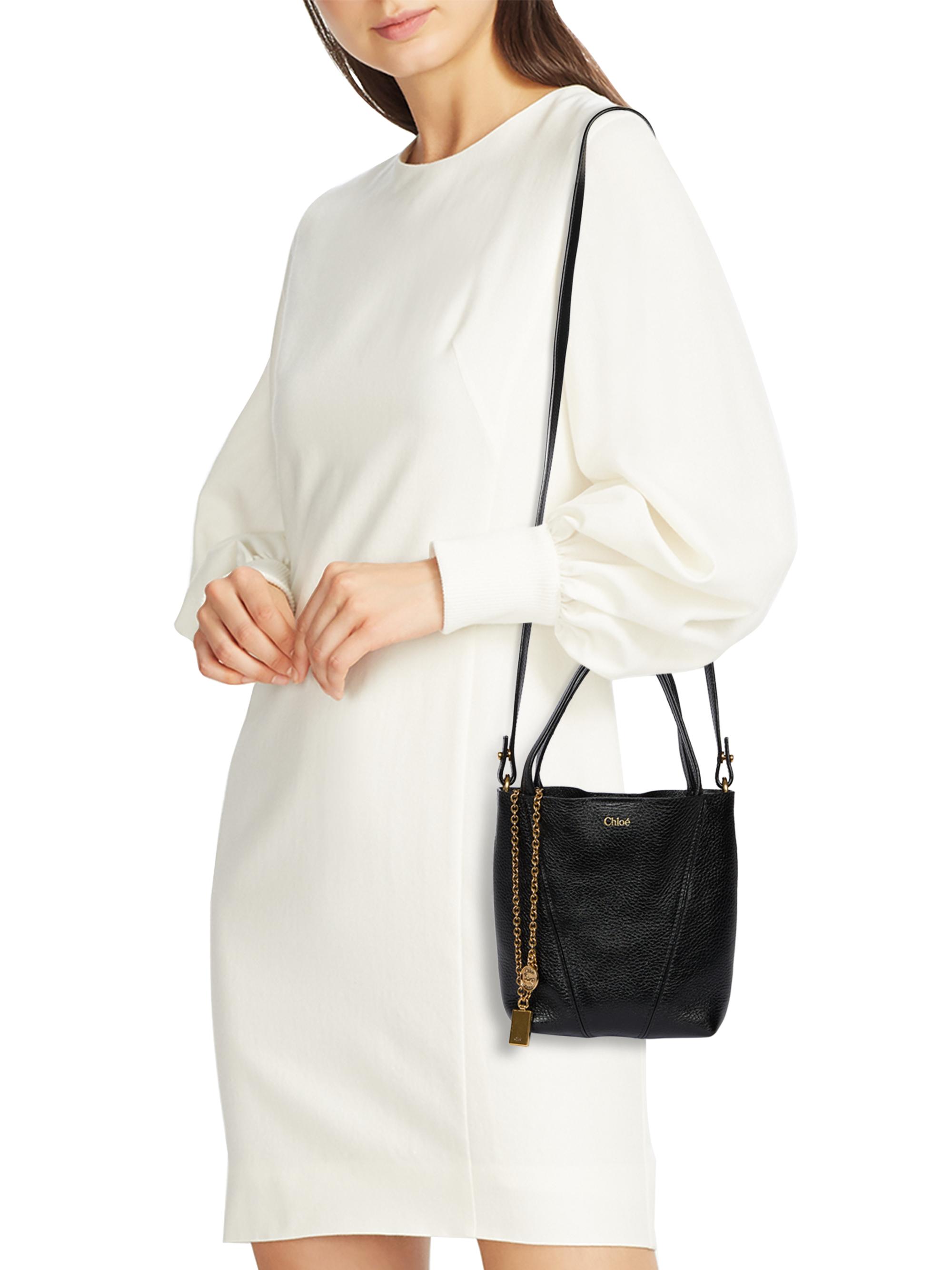 Chloe♡ Chloé Small Woody Tote Bag In Linen in Cement pink | Chloé US