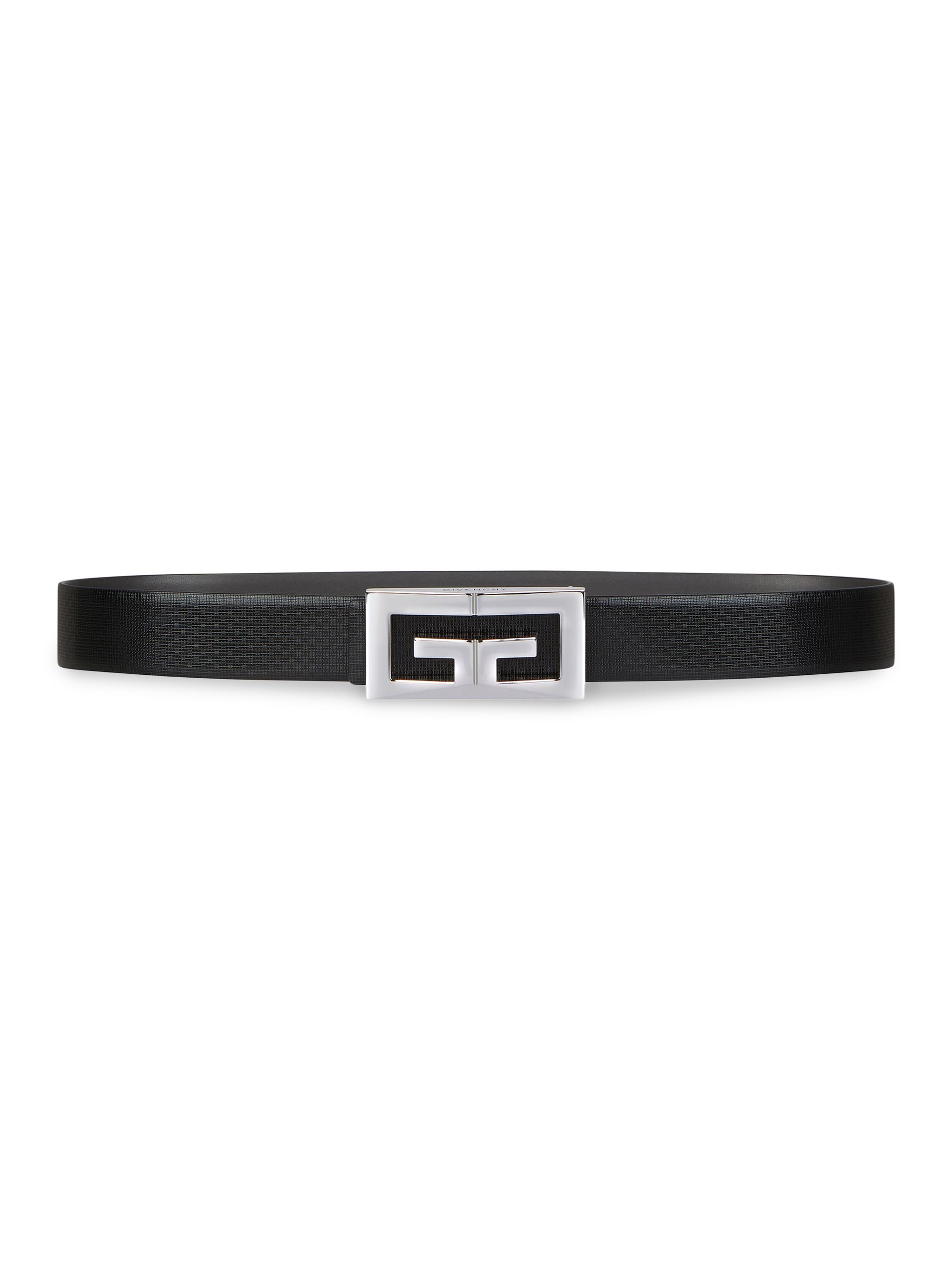 Givenchy Men's 2G Reversible Belt in 4G Classic Leather - Black