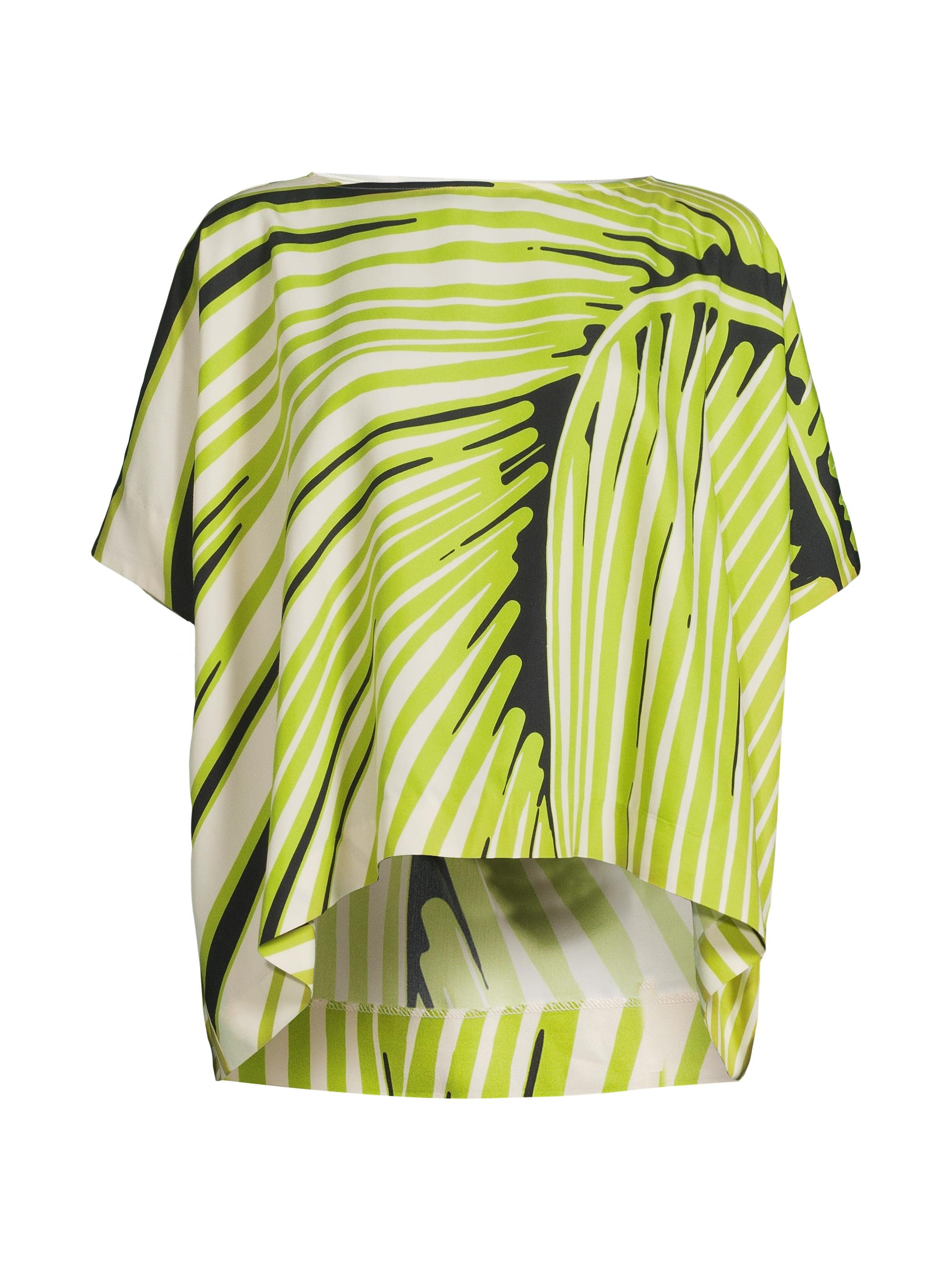 Natori Women's Yoshinoki Printed Cotton & Silk Caftan Top - Pear