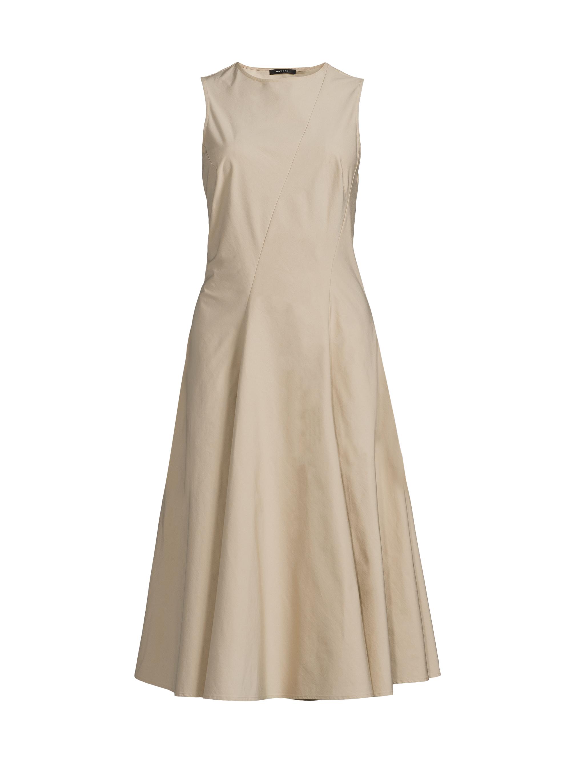 Natori Women's Asymmetric Seam Cotton-Blend Midi-Dress - Beige