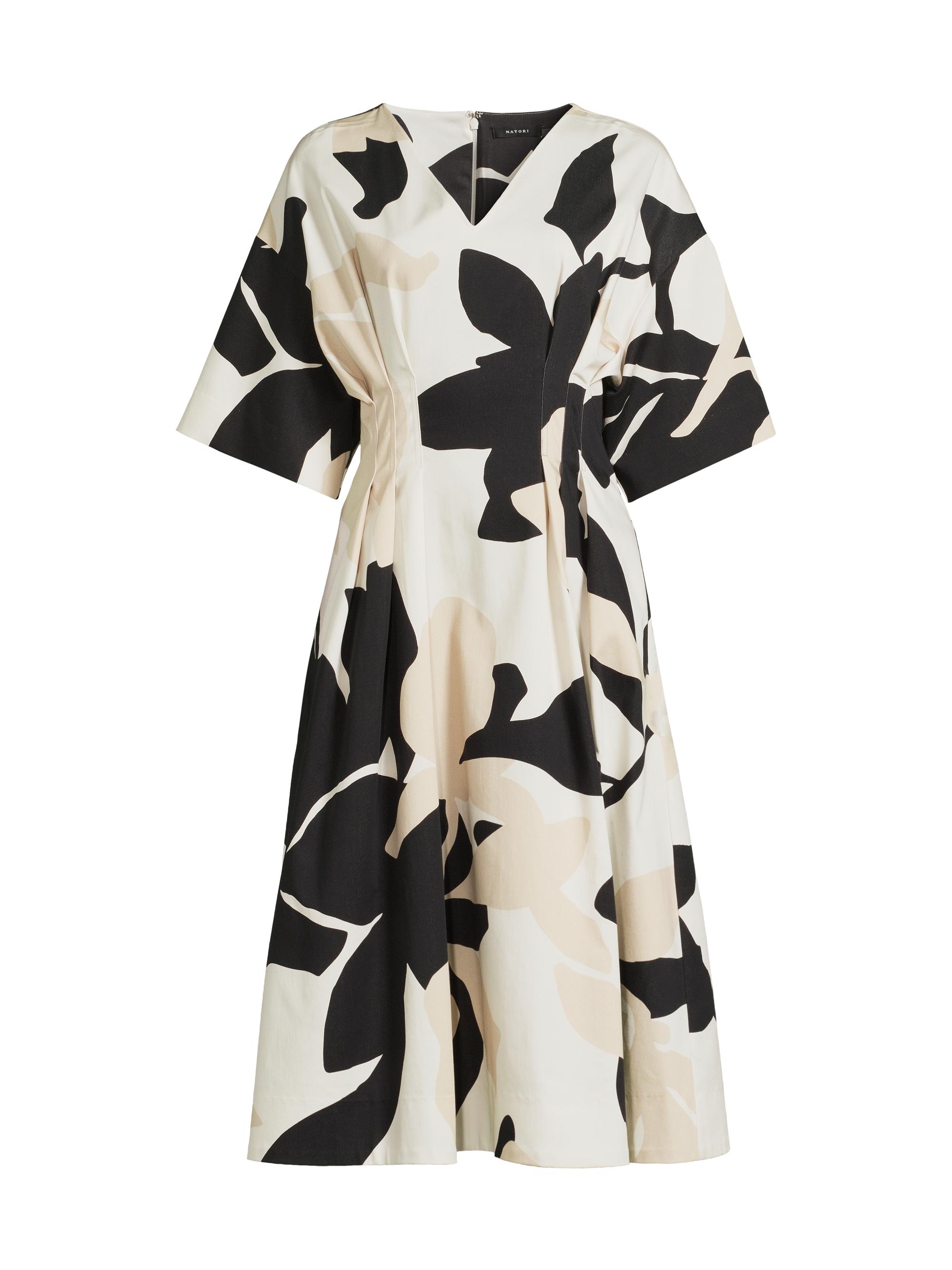 Natori Women's Nishi Cotton-Blend Fit-&-Flare Dress - Neutral Combo