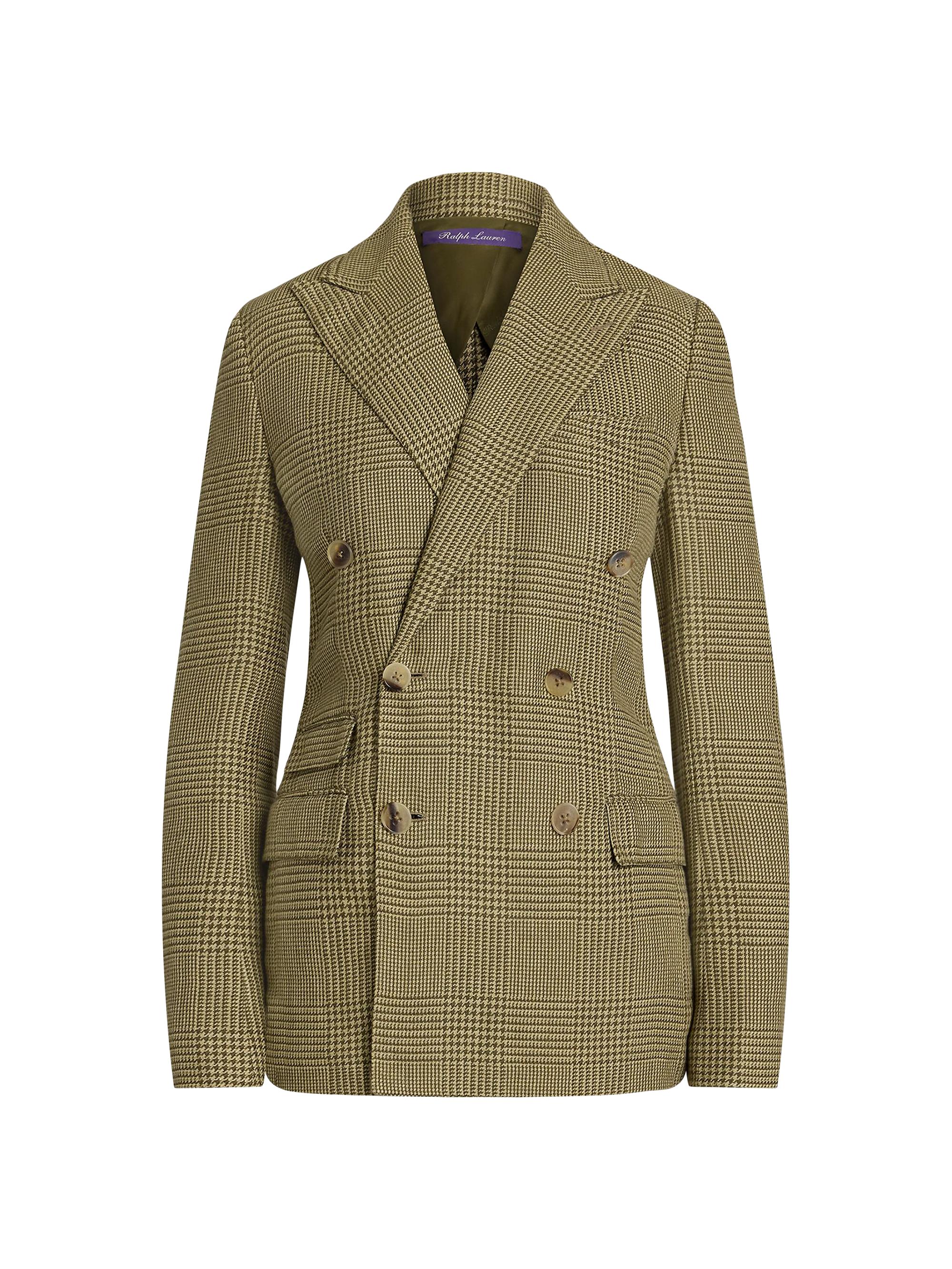 Ralph Lauren Collection Women's Richie Glen Plaid Blazer - Olive Multi