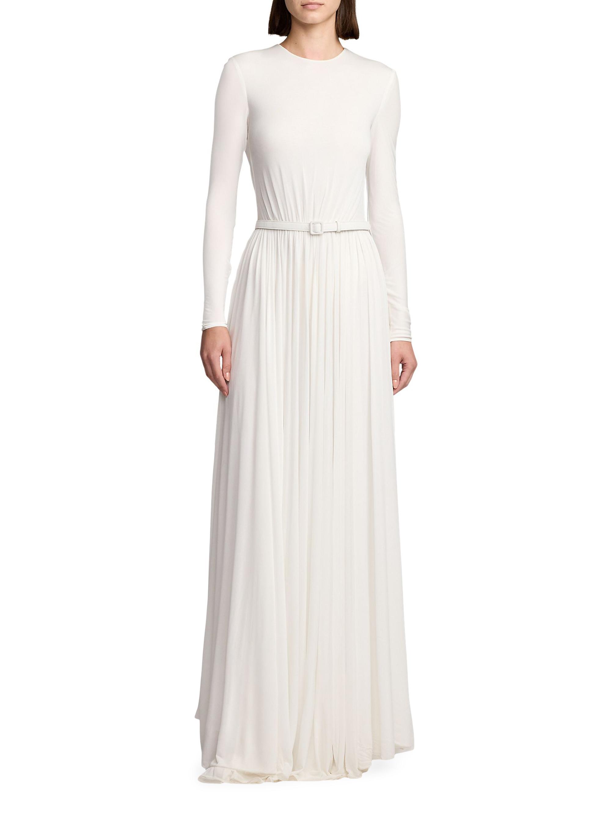 新品Ralphドレス Ralph Lauren Collection Crêpe Jersey Shirred Maxi Dress | Saks