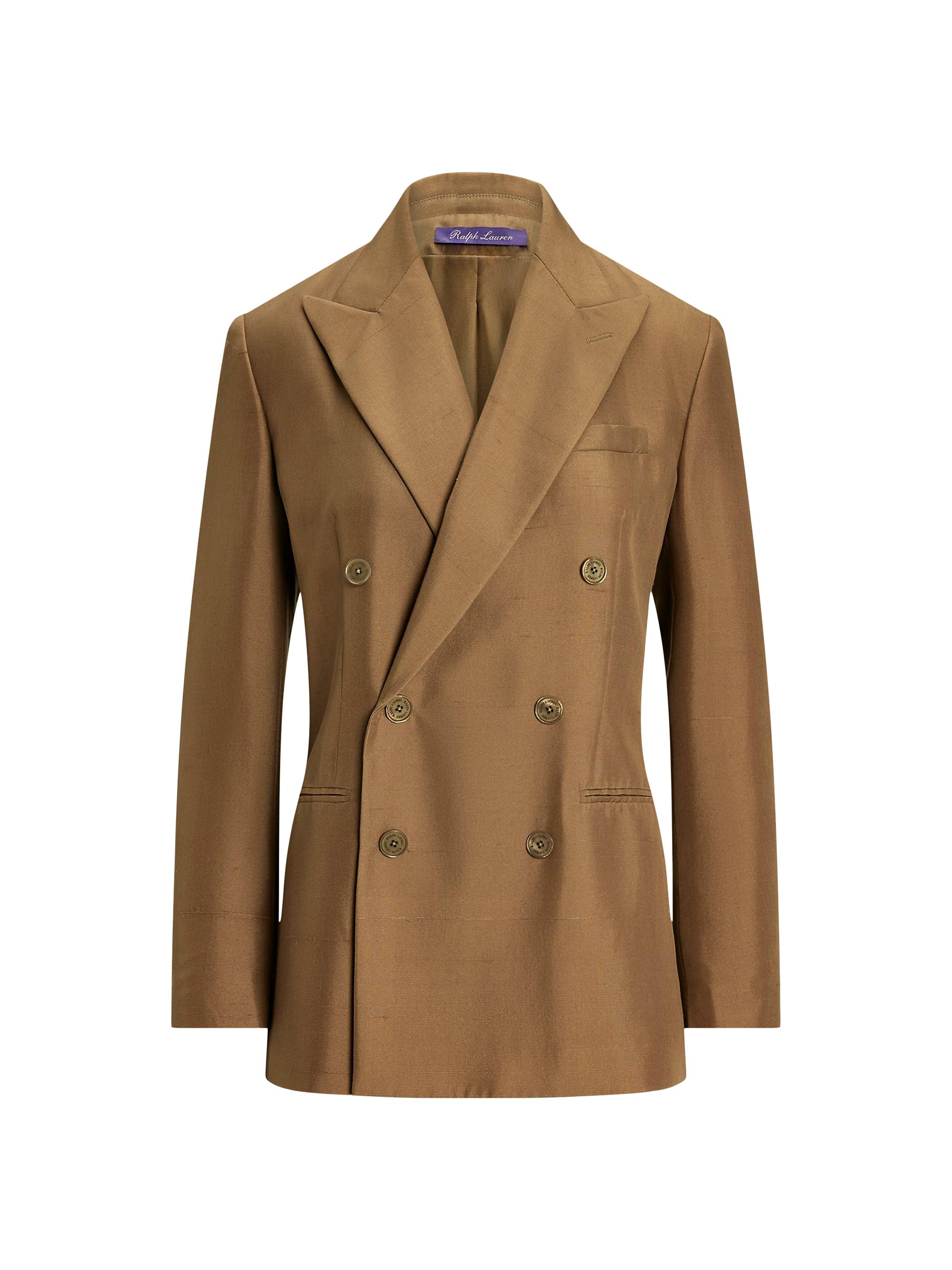 Ralph Lauren Collection Women's Timothy Satin Double-Breasted Blazer - Cocoa