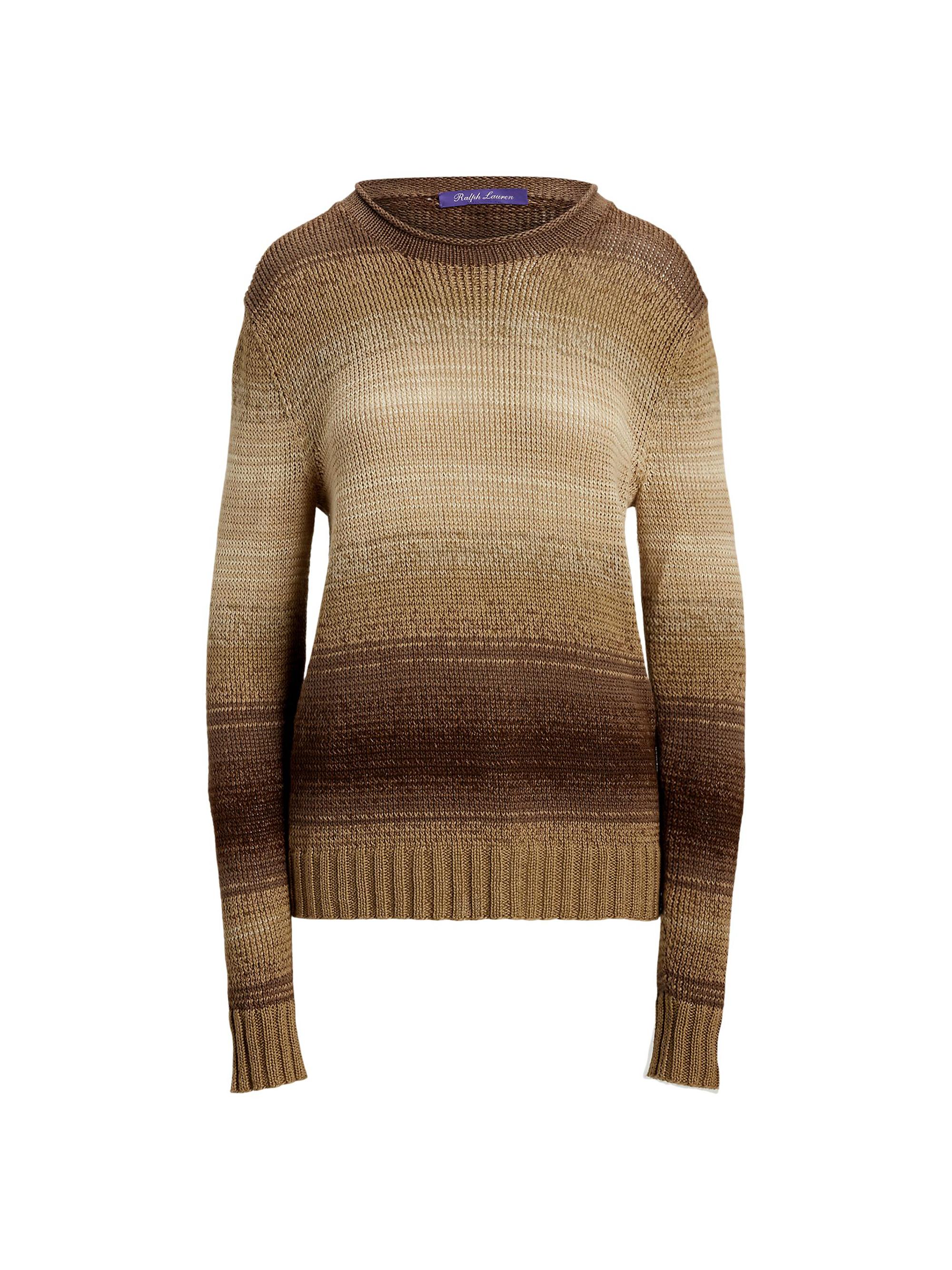 Ralph Lauren Collection Women's Ombré Linen-Blend Sweater - Lux Tan Multi