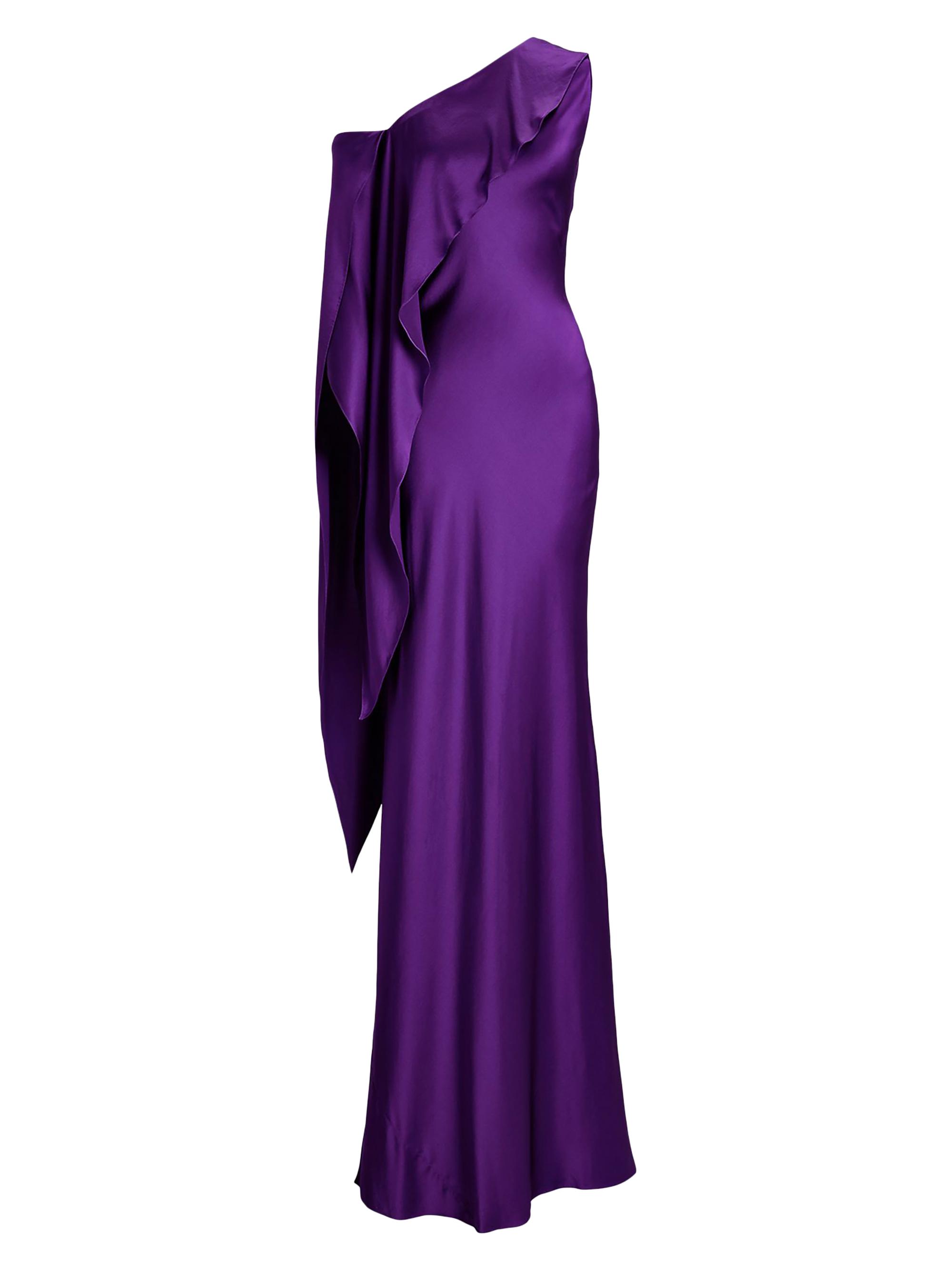 Ralph Lauren Collection Women's Lizzie Satin One-Shoulder Gown - Purple