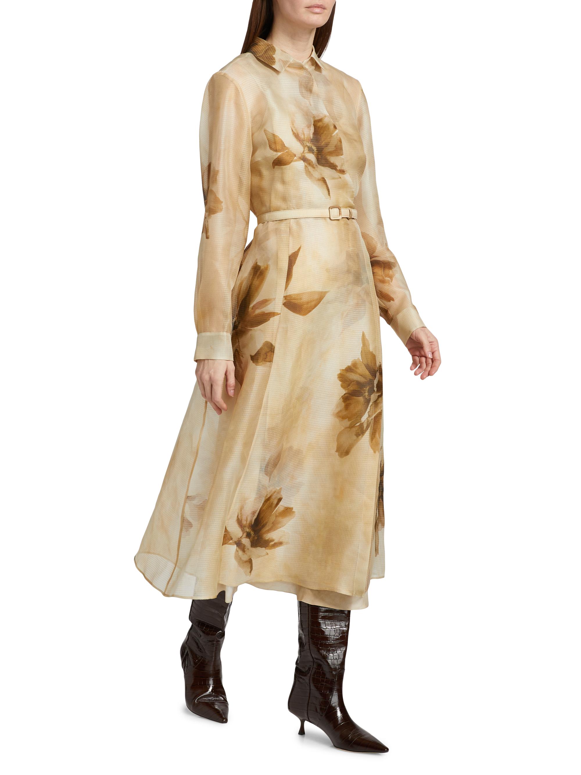 Ralph Lauren Collection Aniyah Floral Silk Gauze Day Dress | Saks Fifth  Avenue