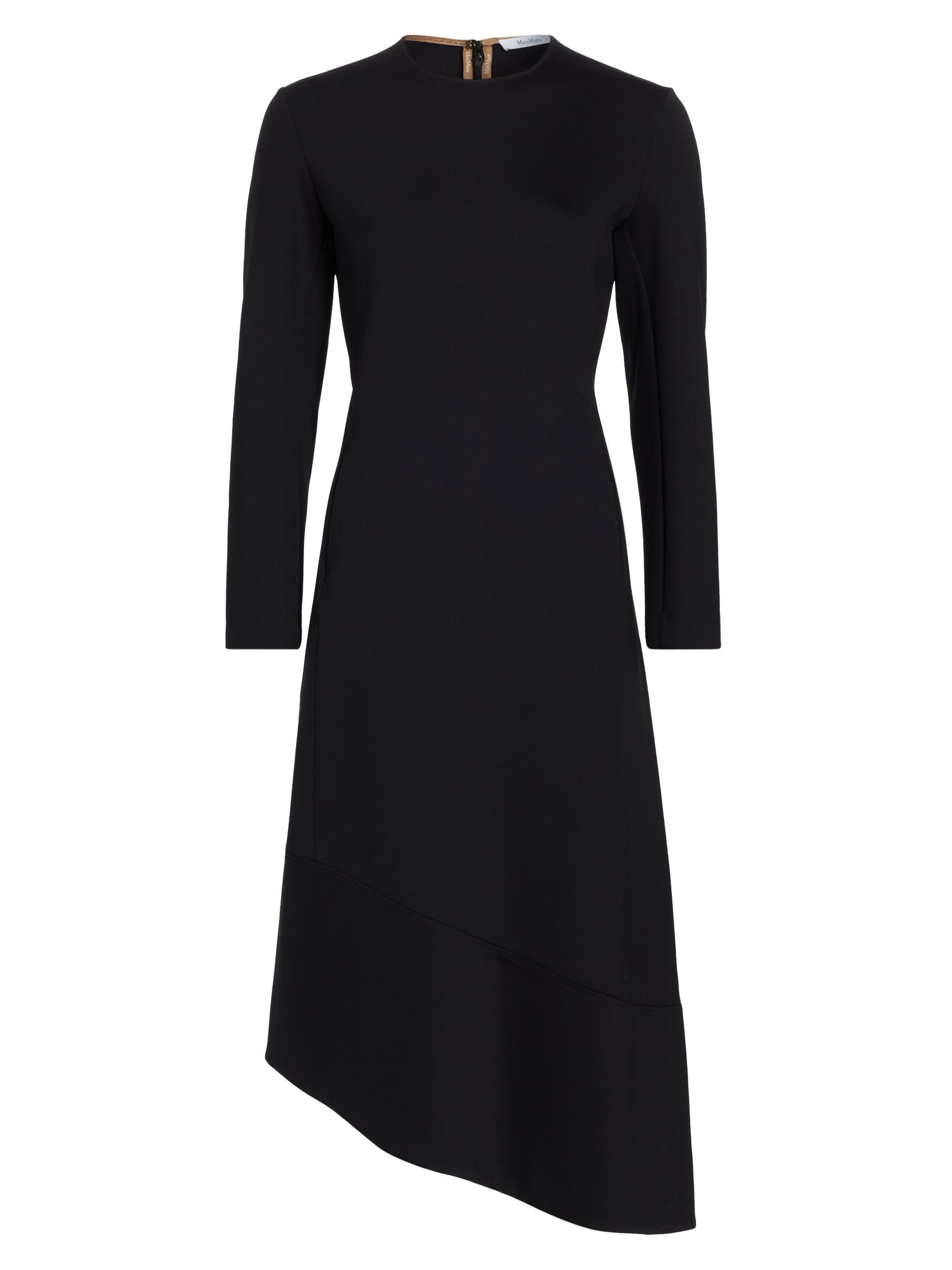 Max Mara Women's Ulla Asymmetric Jersey Midi-Dress - Black