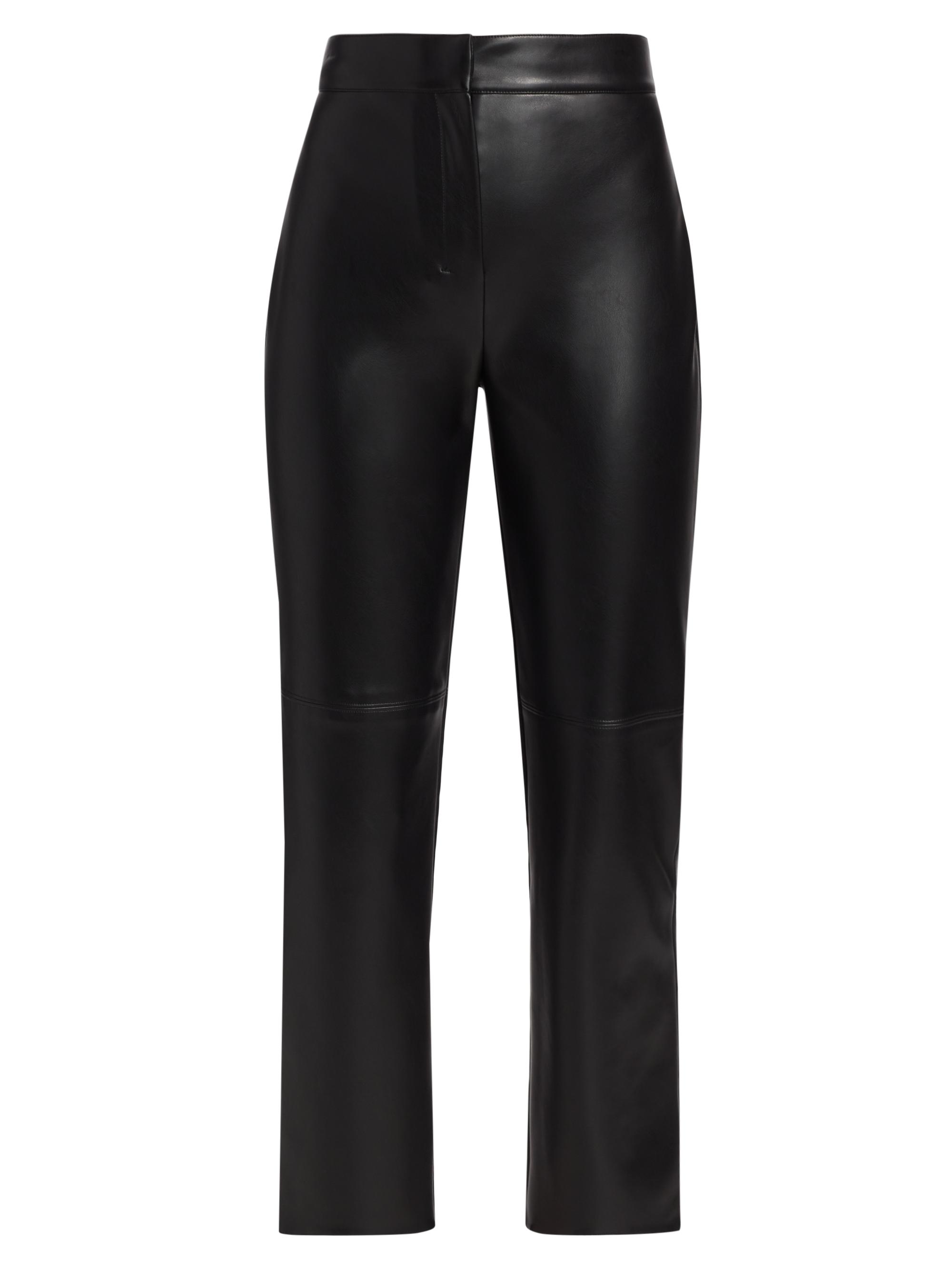 Max Mara Women's Edgard Faux Leather Crop Pants - Black