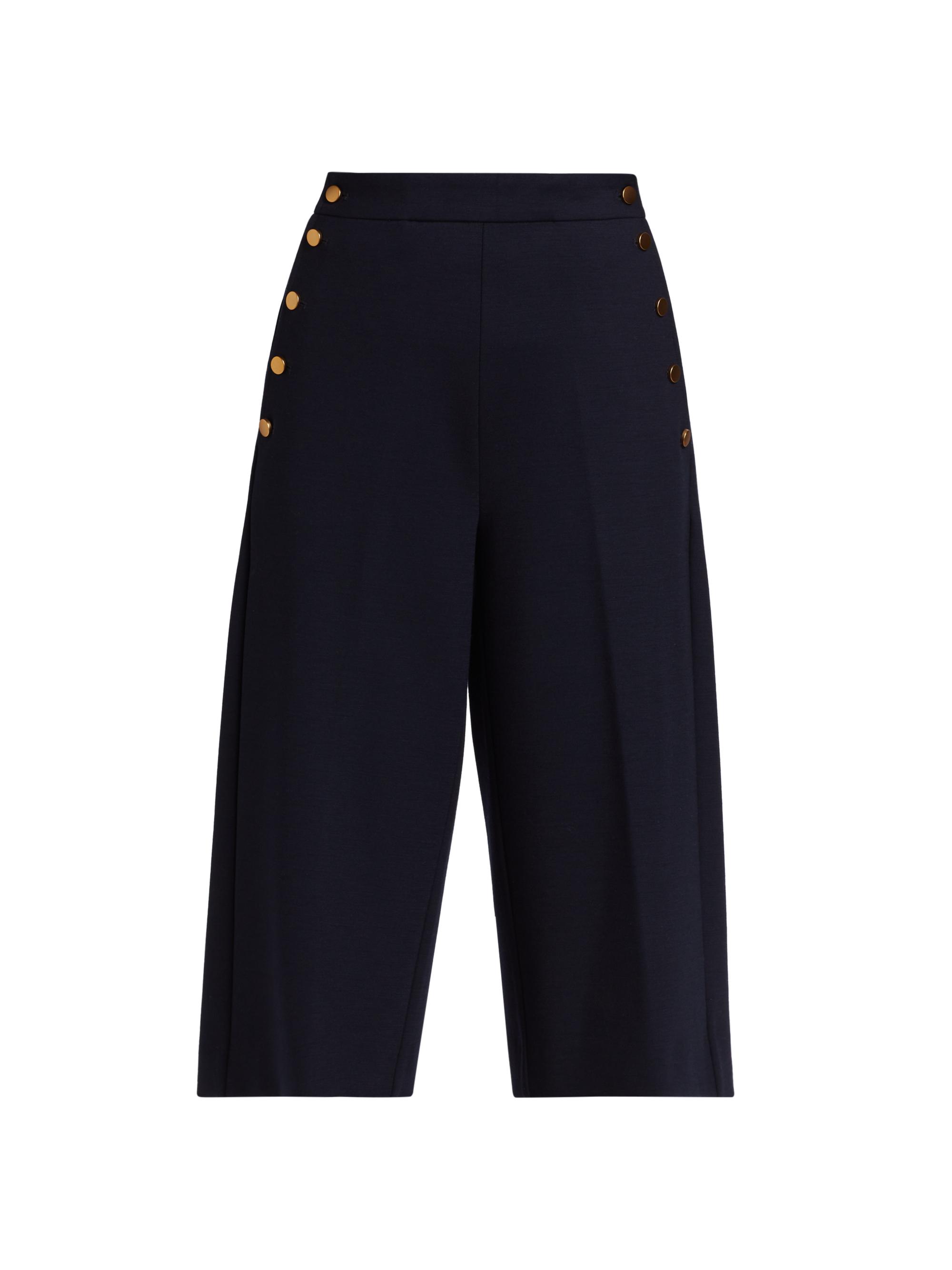 Max Mara Women's Valdez Wool-Blend Jersey Crop Shorts - Ultramarine