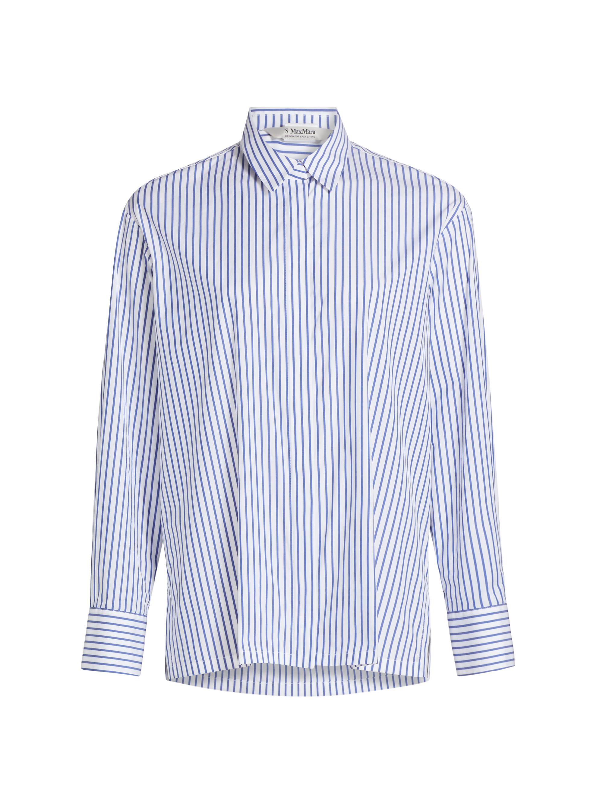 Max Mara Women's Tata Striped Cotton Shirt - Optical White