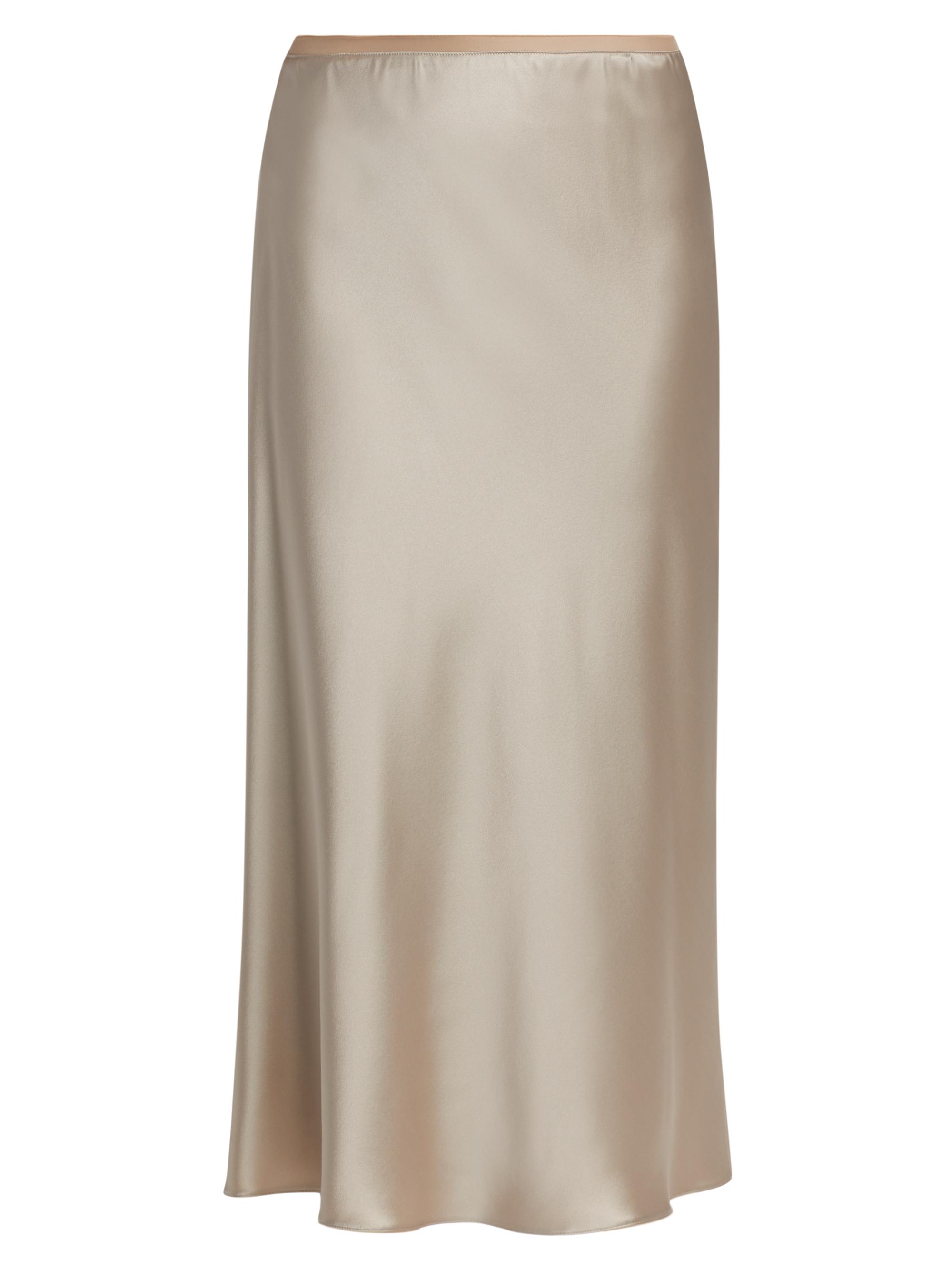 Max Mara Women's Carnet Silk Midi-Skirt - Beige