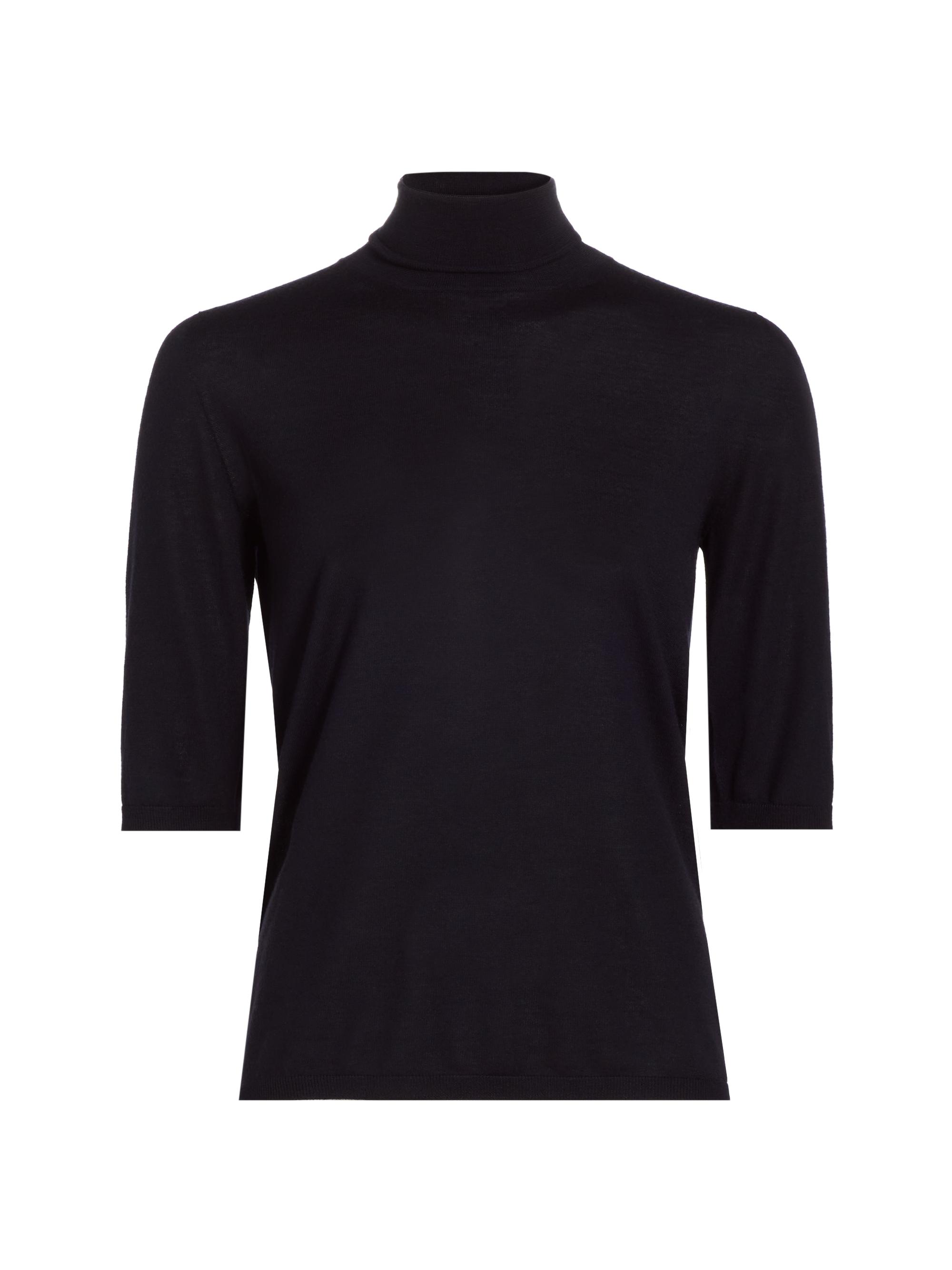 Max Mara Women's Cecina Wool Mock Turtleneck Top - Ultramarine