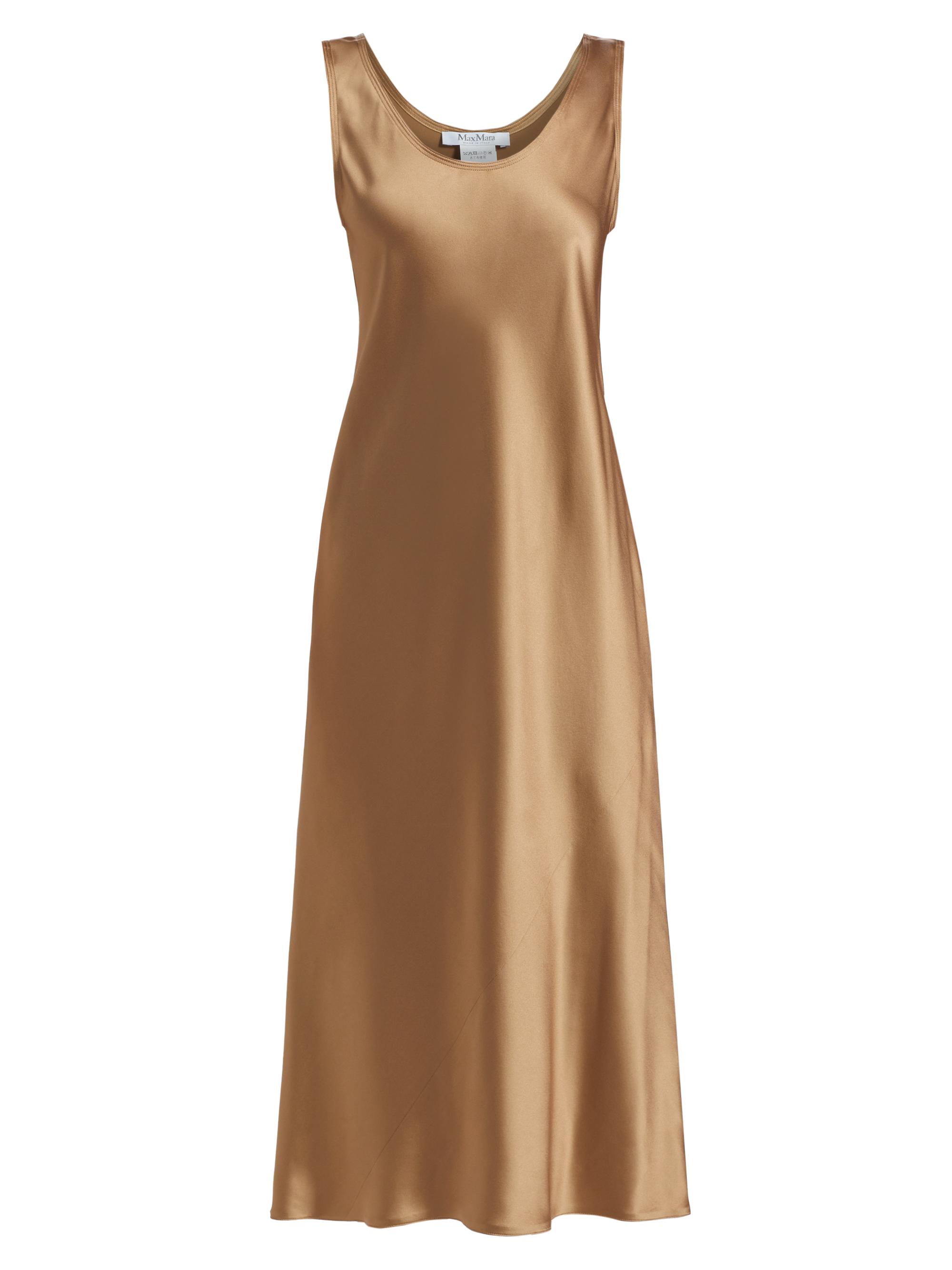 Max Mara Women's Banjo Silk Slip Midi-Dress - Camel
