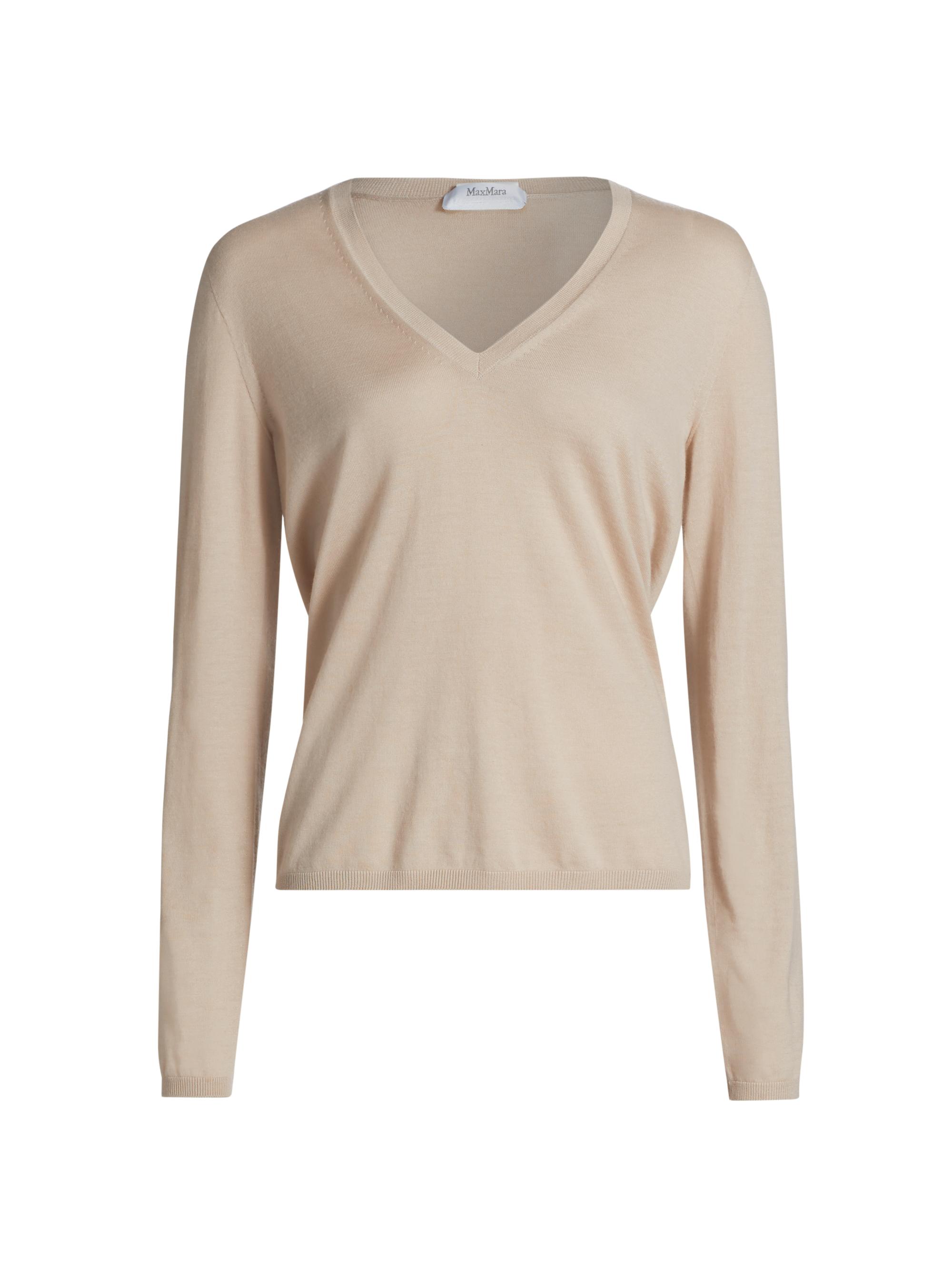 Max Mara Women's Borel Cashmere V-Neck Sweater - Sand