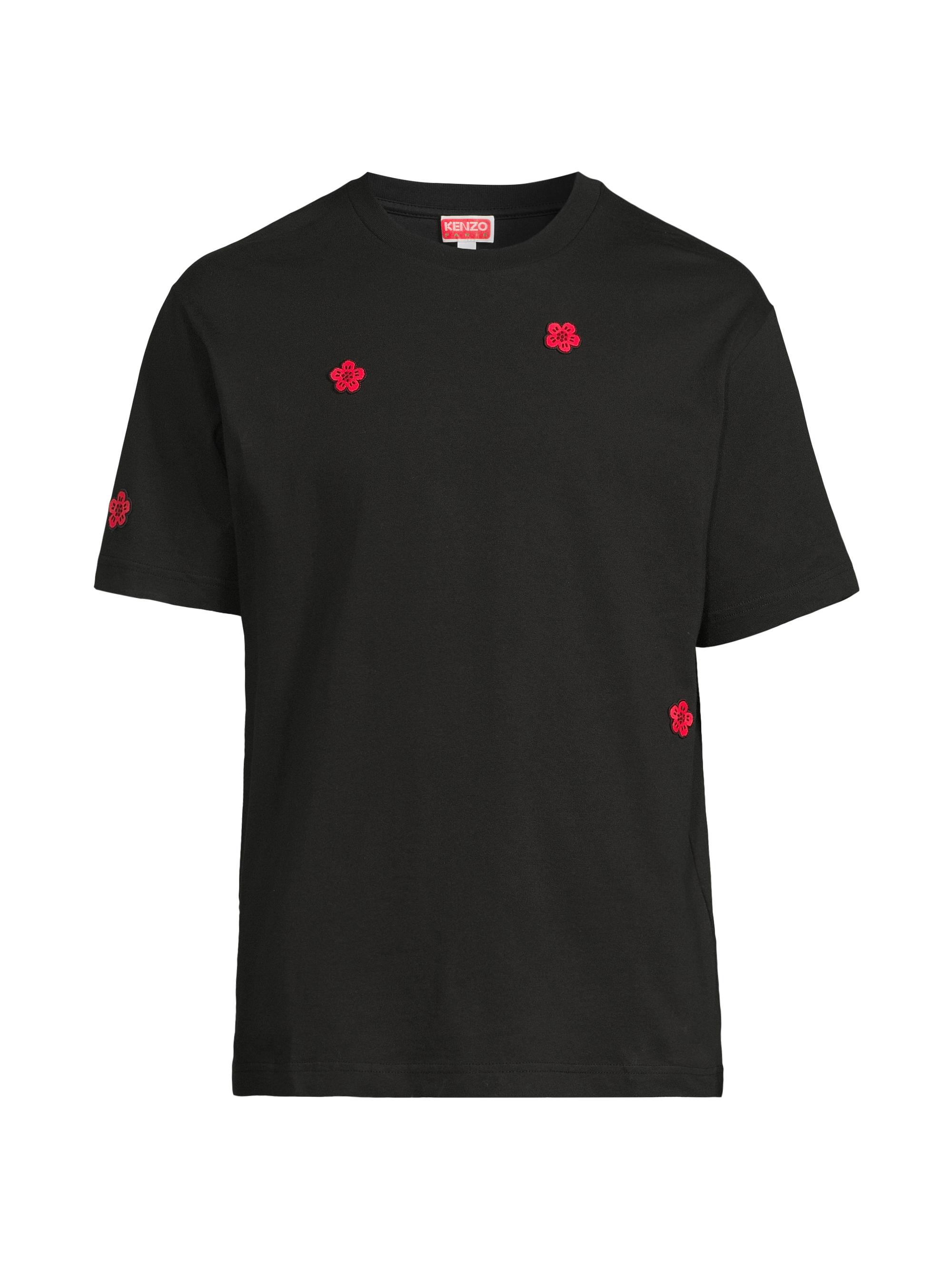Kenzo Men's Flower Embroidered T-Shirt - Black