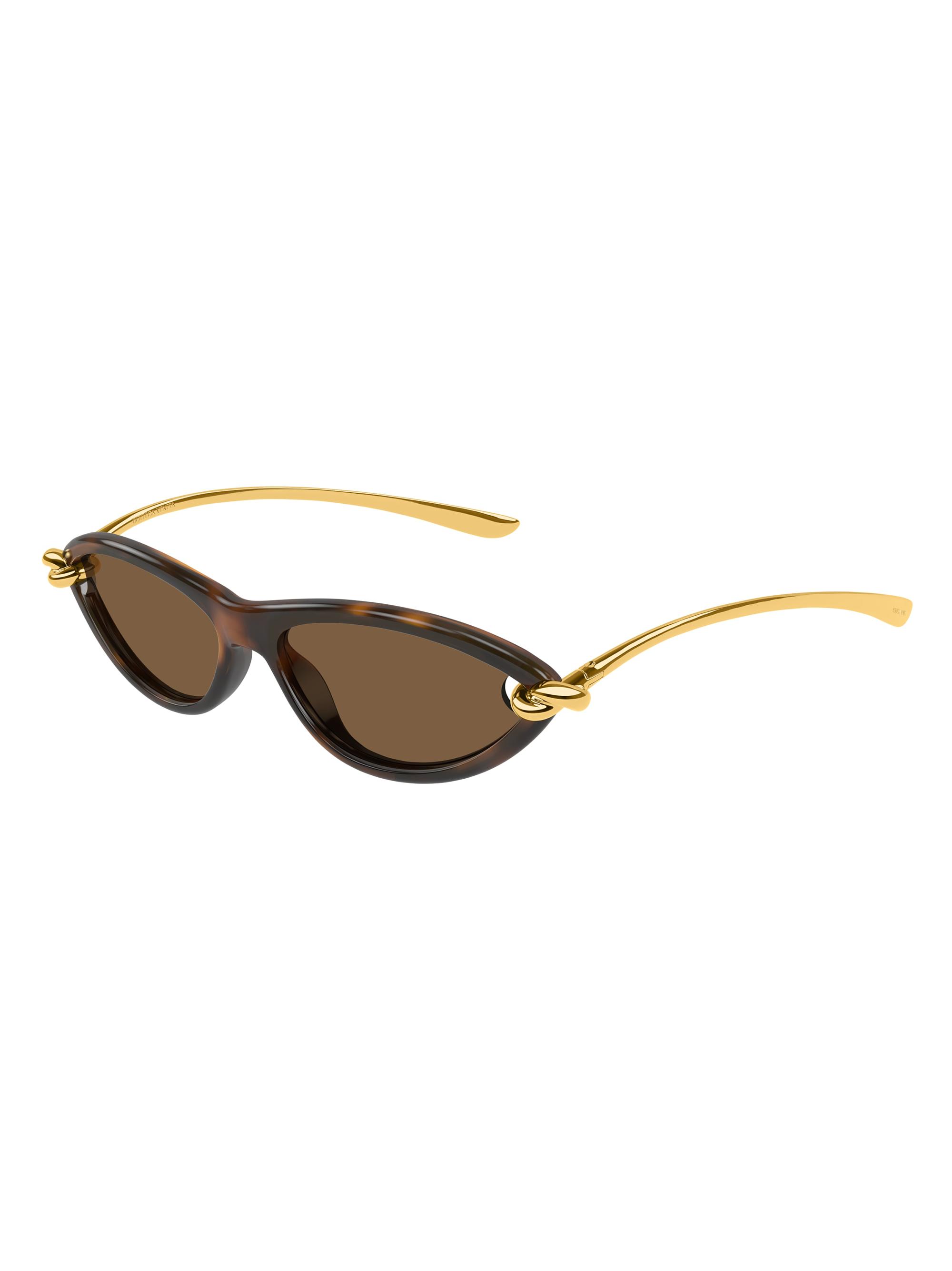 Bottega Veneta Women's New Knot 56MM Cat-Eye Sunglasses - Gold Havana