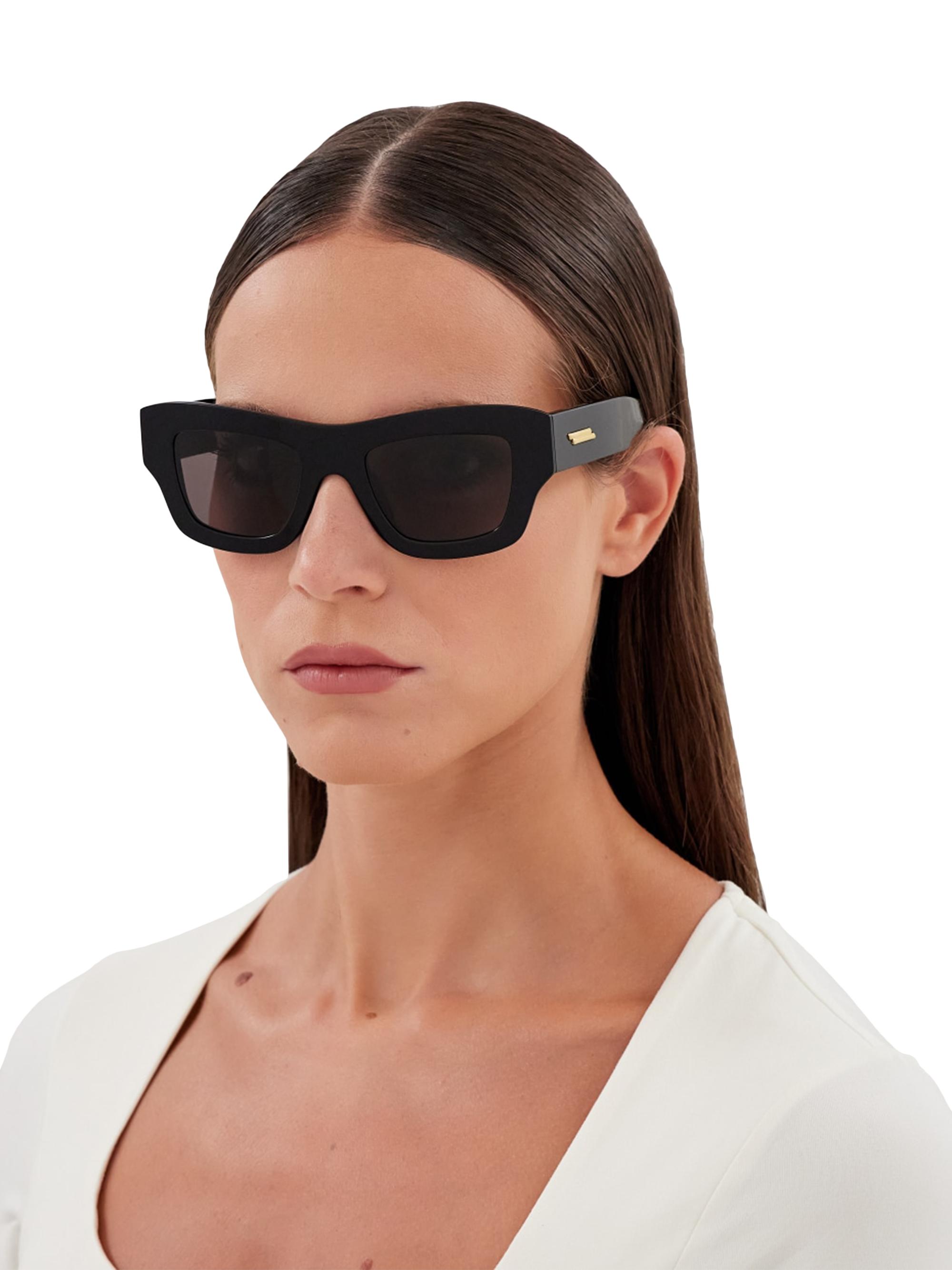 Bottega Veneta Flat 50MM Squared Sunglasses | Saks Fifth Avenue