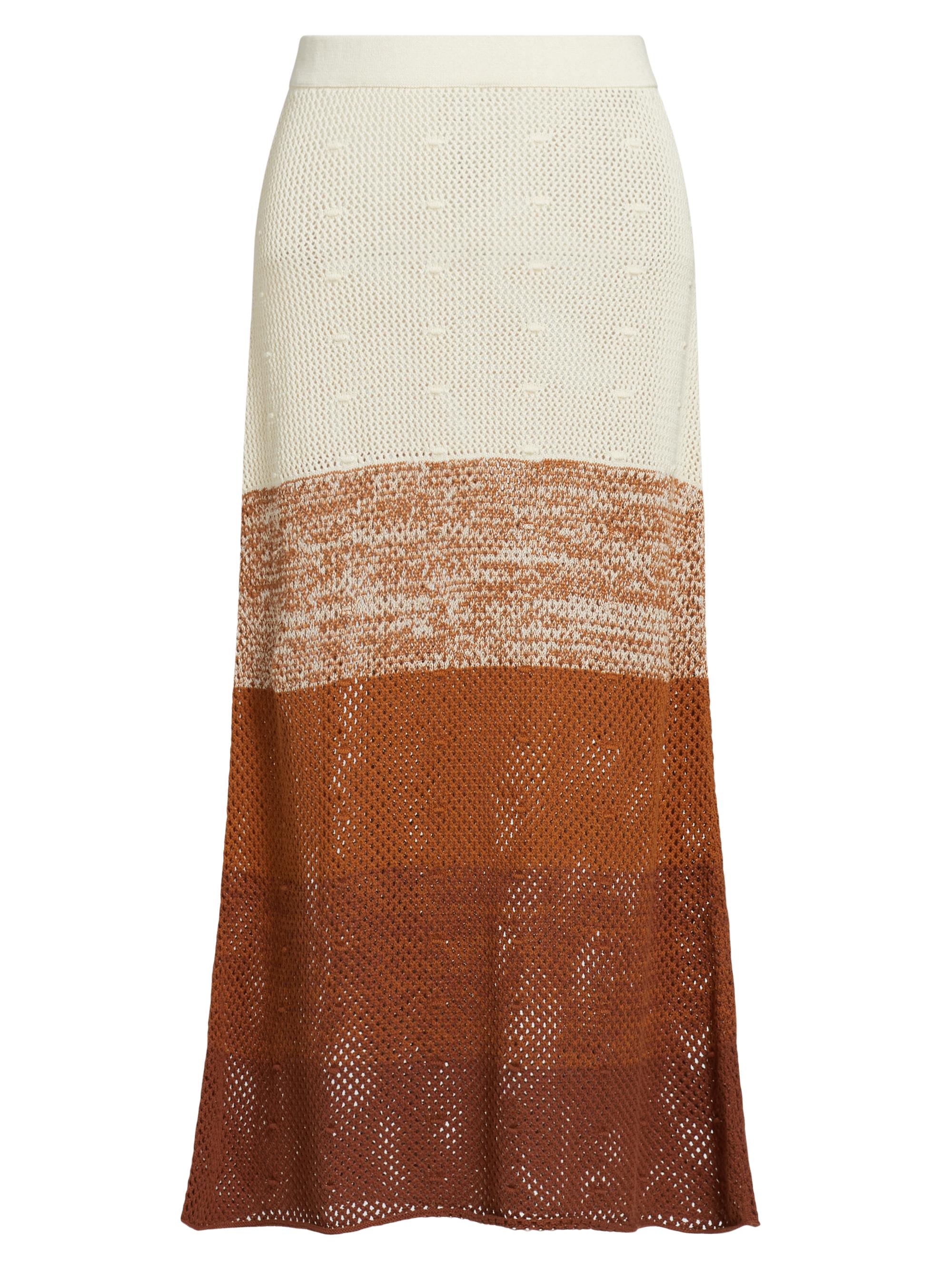 Escvdo Women's Ofrenda Gradient Crochet Midi-Skirt - Tobacco